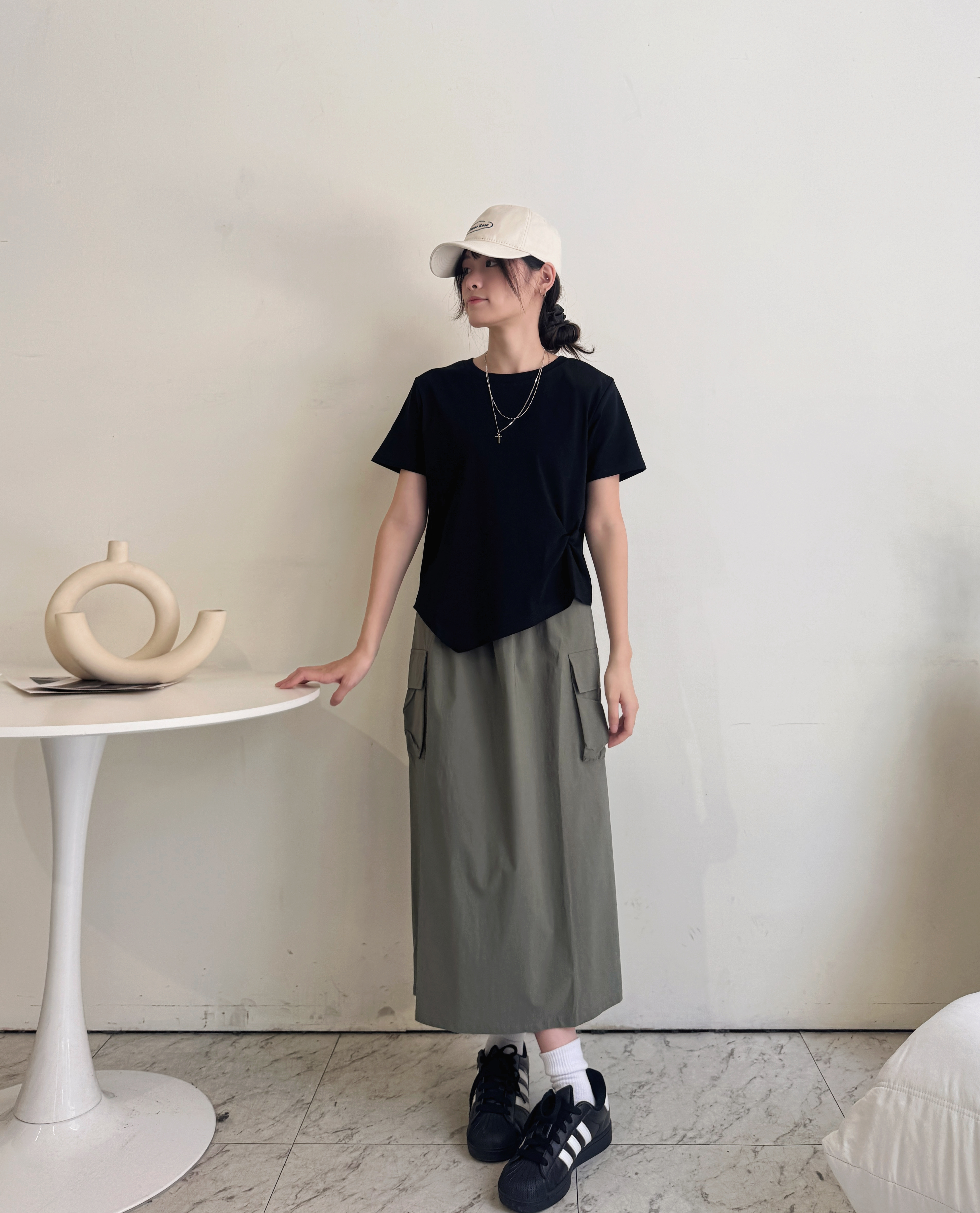 衣櫥必備多色工裝長裙-280A