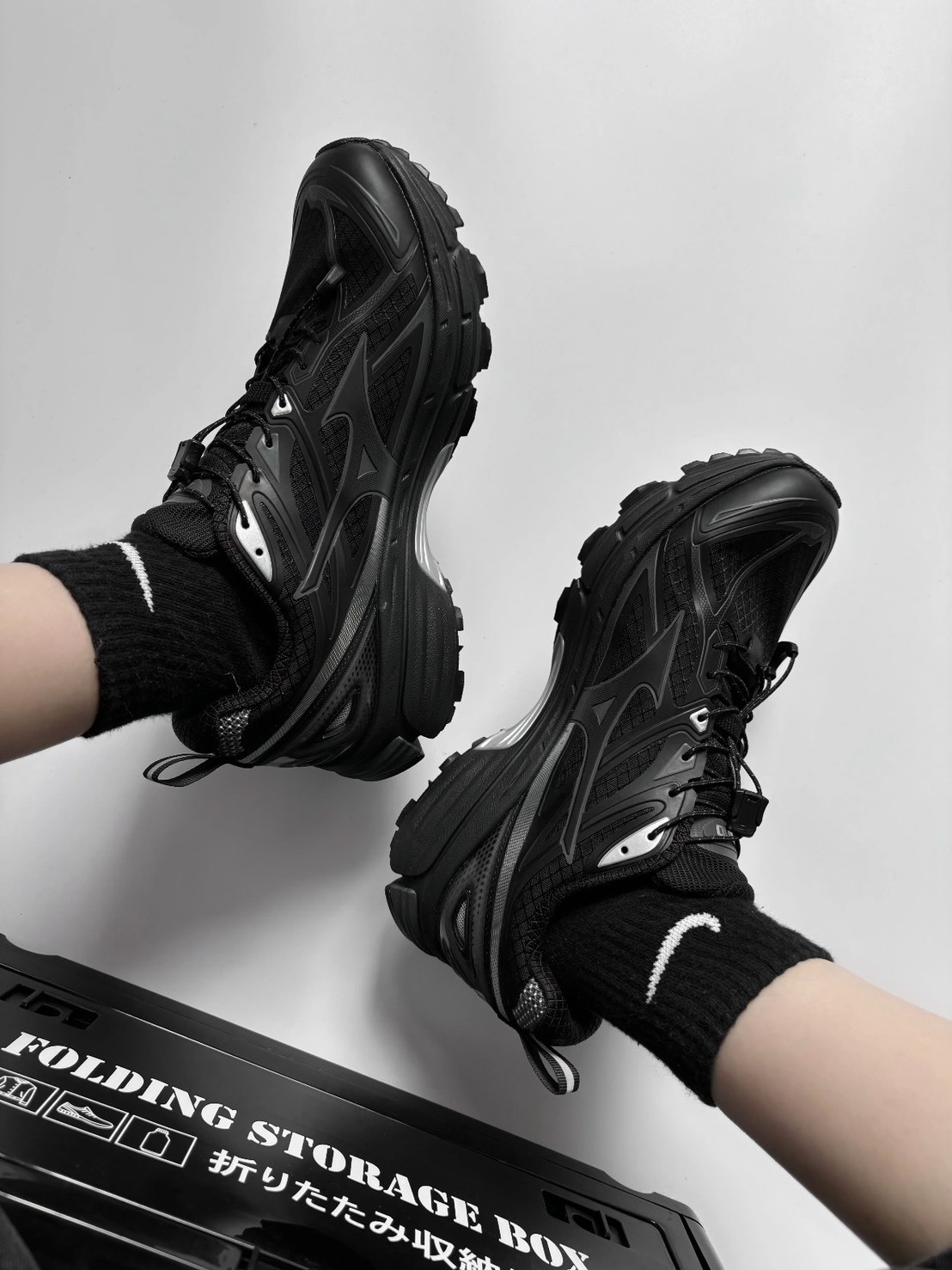 MIZUNO HALO MIX TL 防潑水 深鐵灰 機能鞋