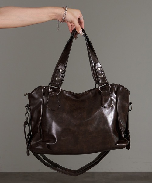 日本🇯🇵連線 Apres jour mignon x ARIAZ聯名 2way鉚釘大方單肩包 肩背包 單肩包 手提包 大容量 2色(任買兩件711免運)/預購