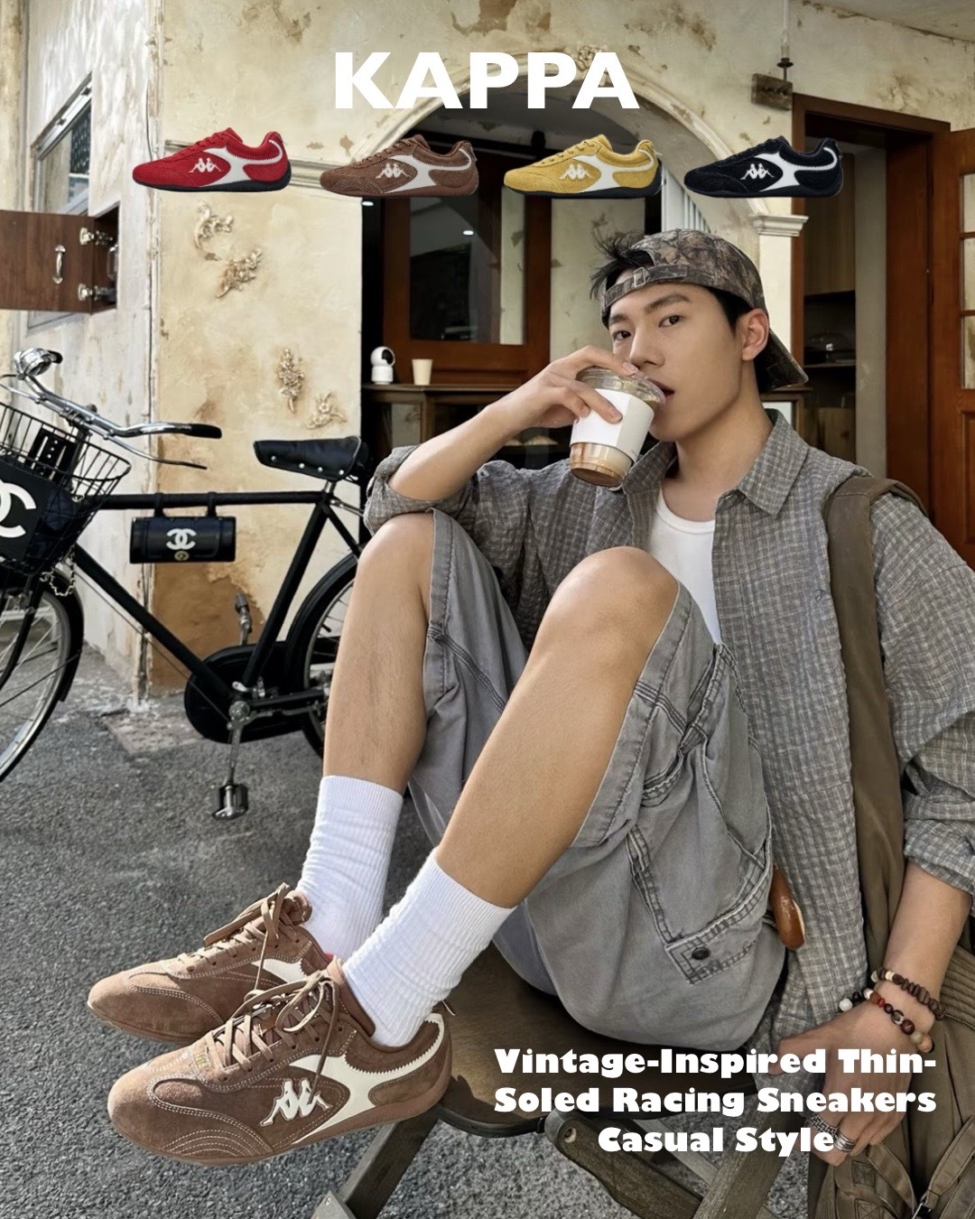 #代購 Kappa 薄底 復古 賽車鞋 四色