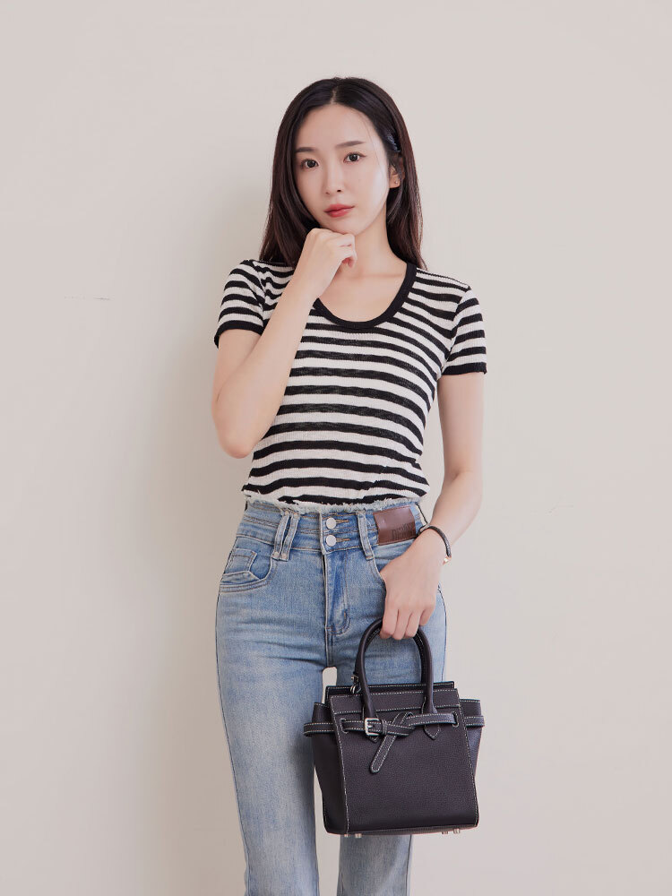 手提單肩真皮托特包