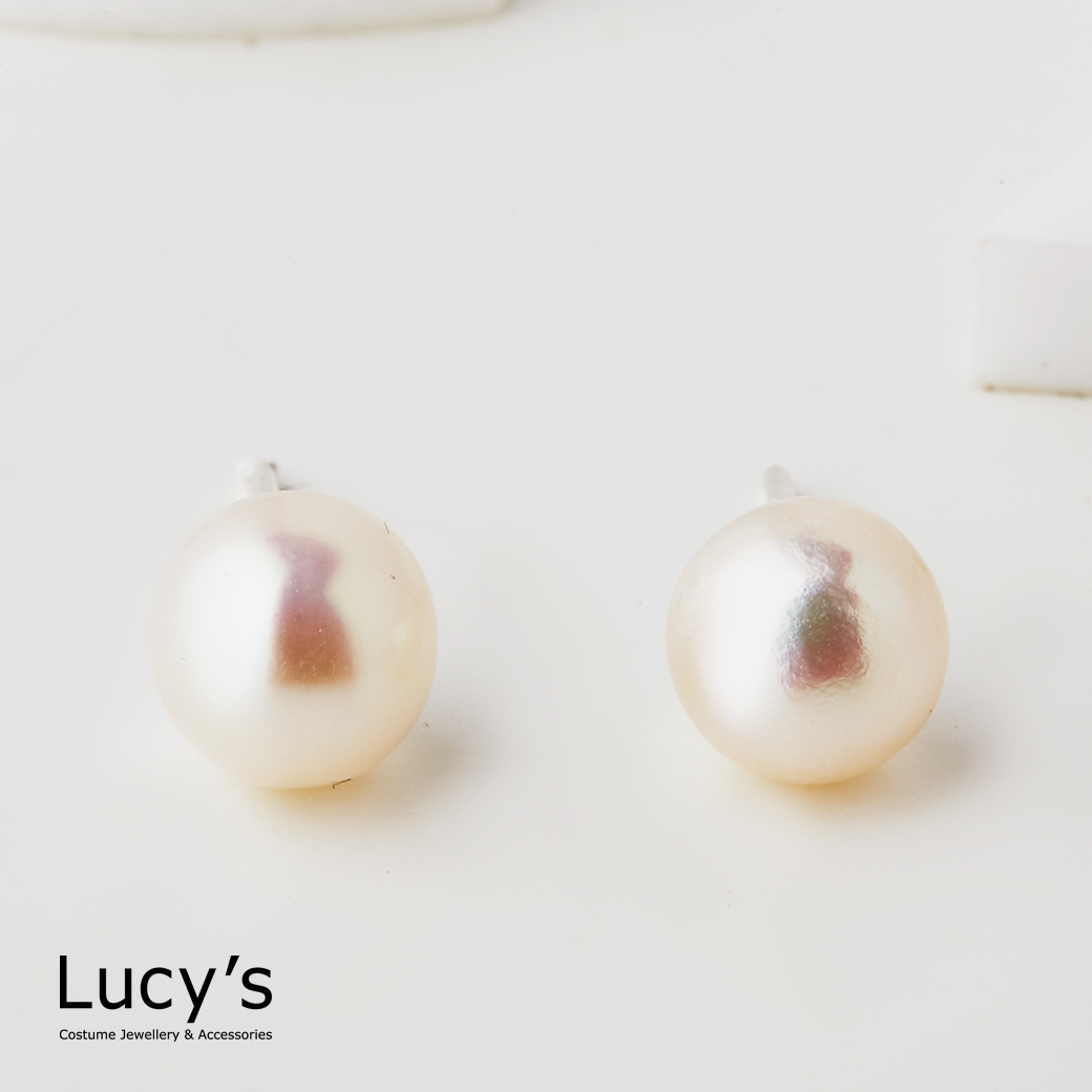 925純銀 氣質珍珠 耳環 (二色) (126588/126589)