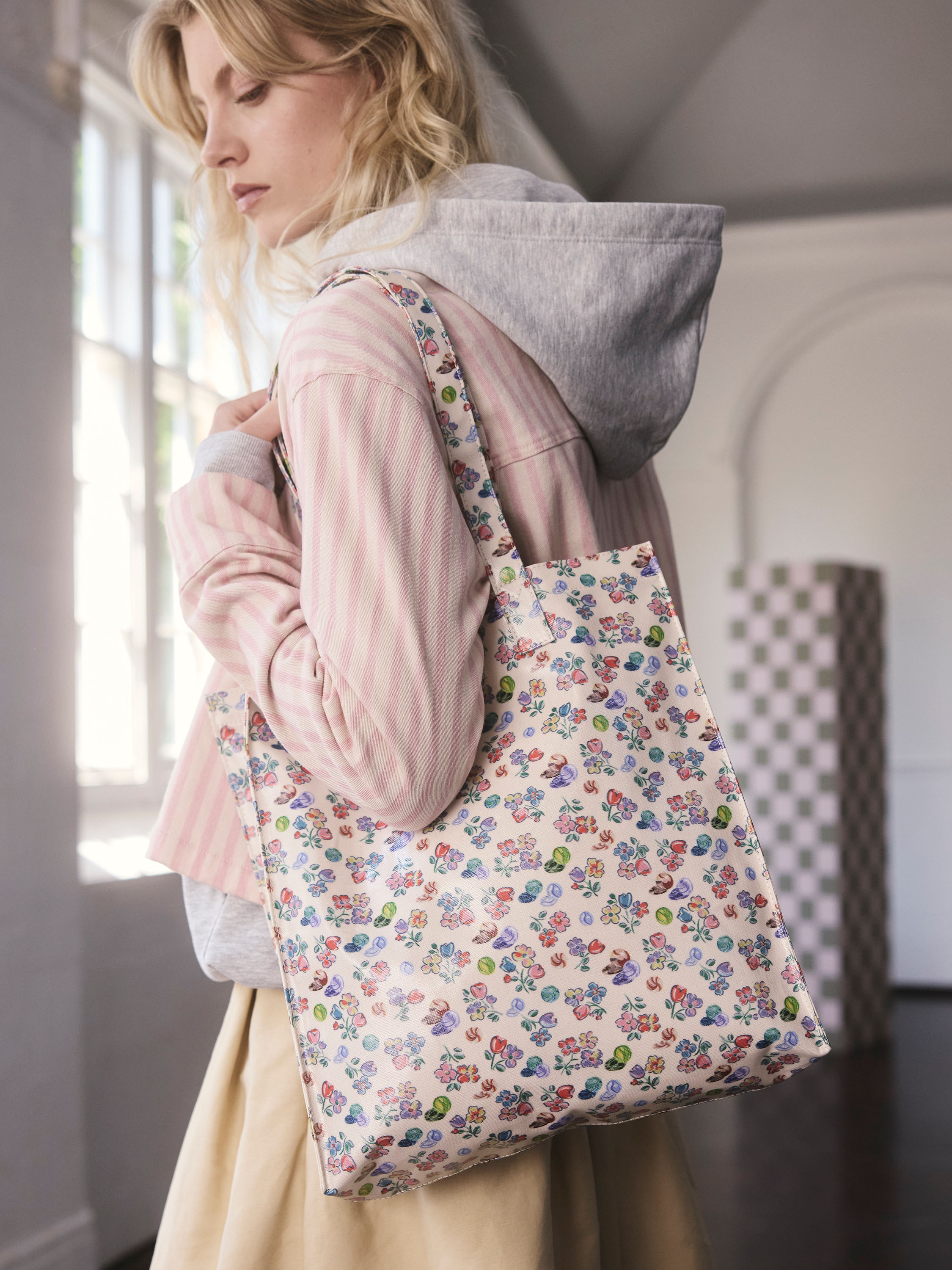 Marble Ditsy 防潑水直式印花書袋