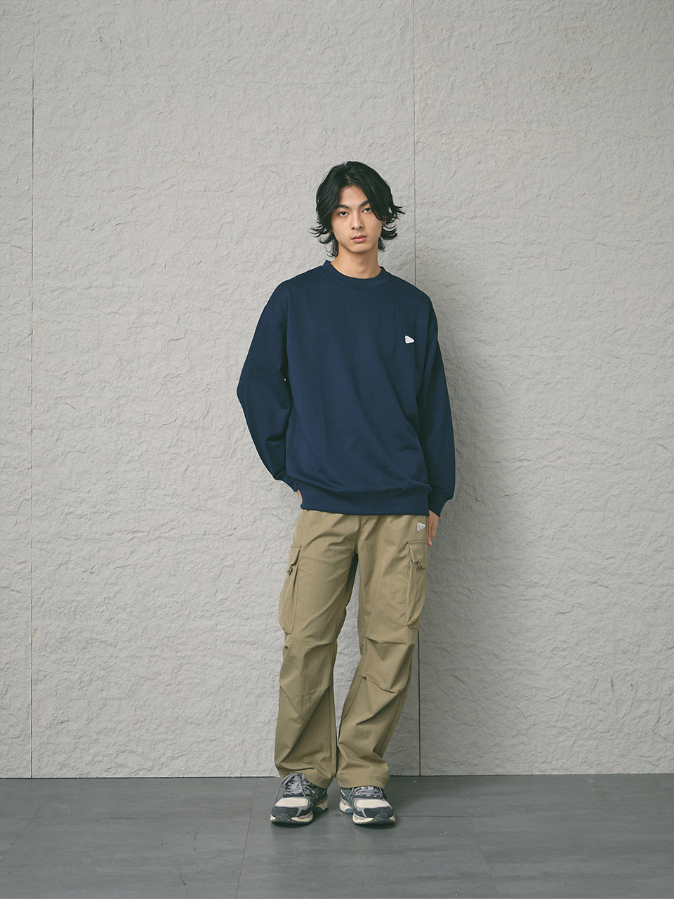 防風打摺側口袋工裝長褲