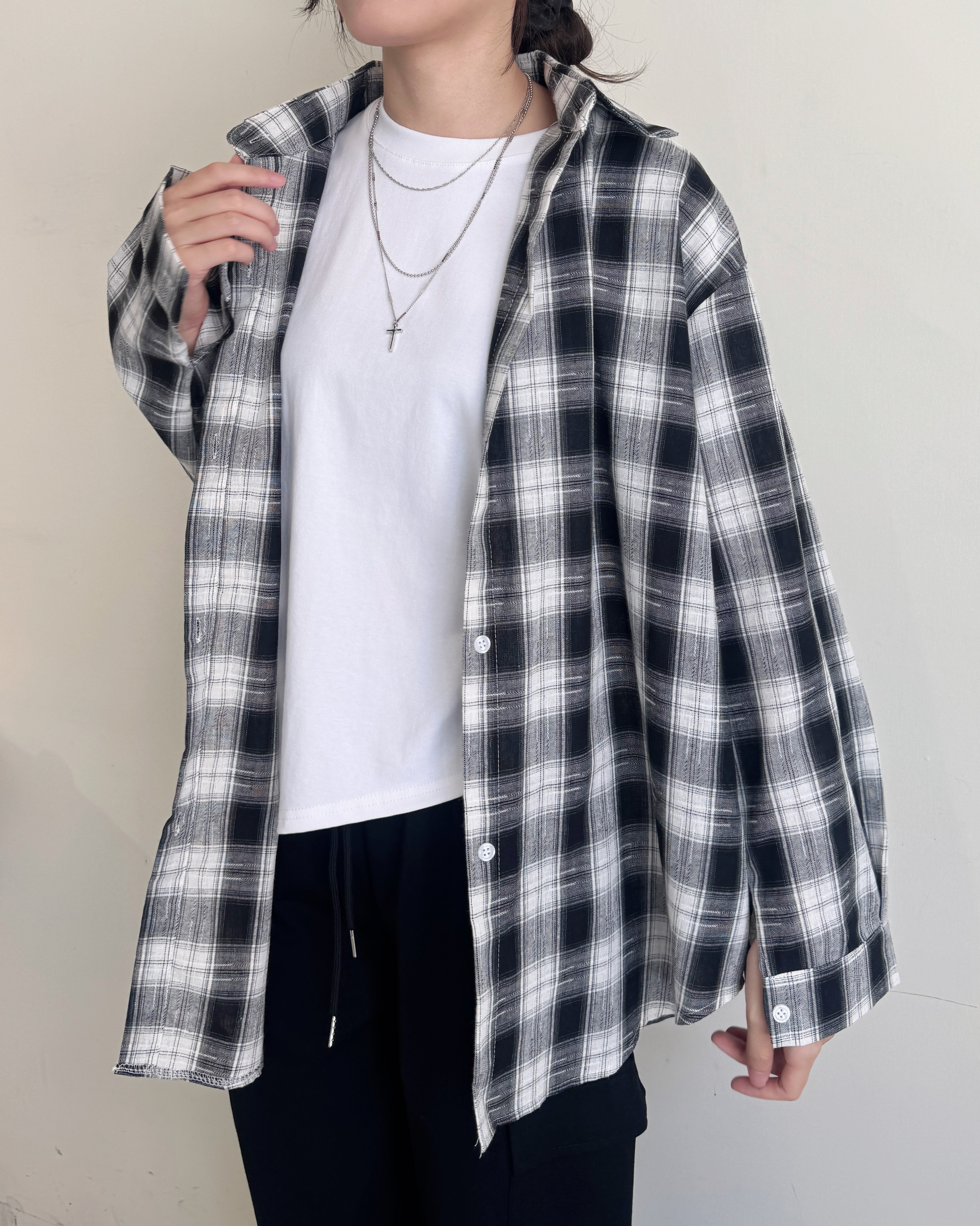 高質感挺版節紗長袖襯衫-6230