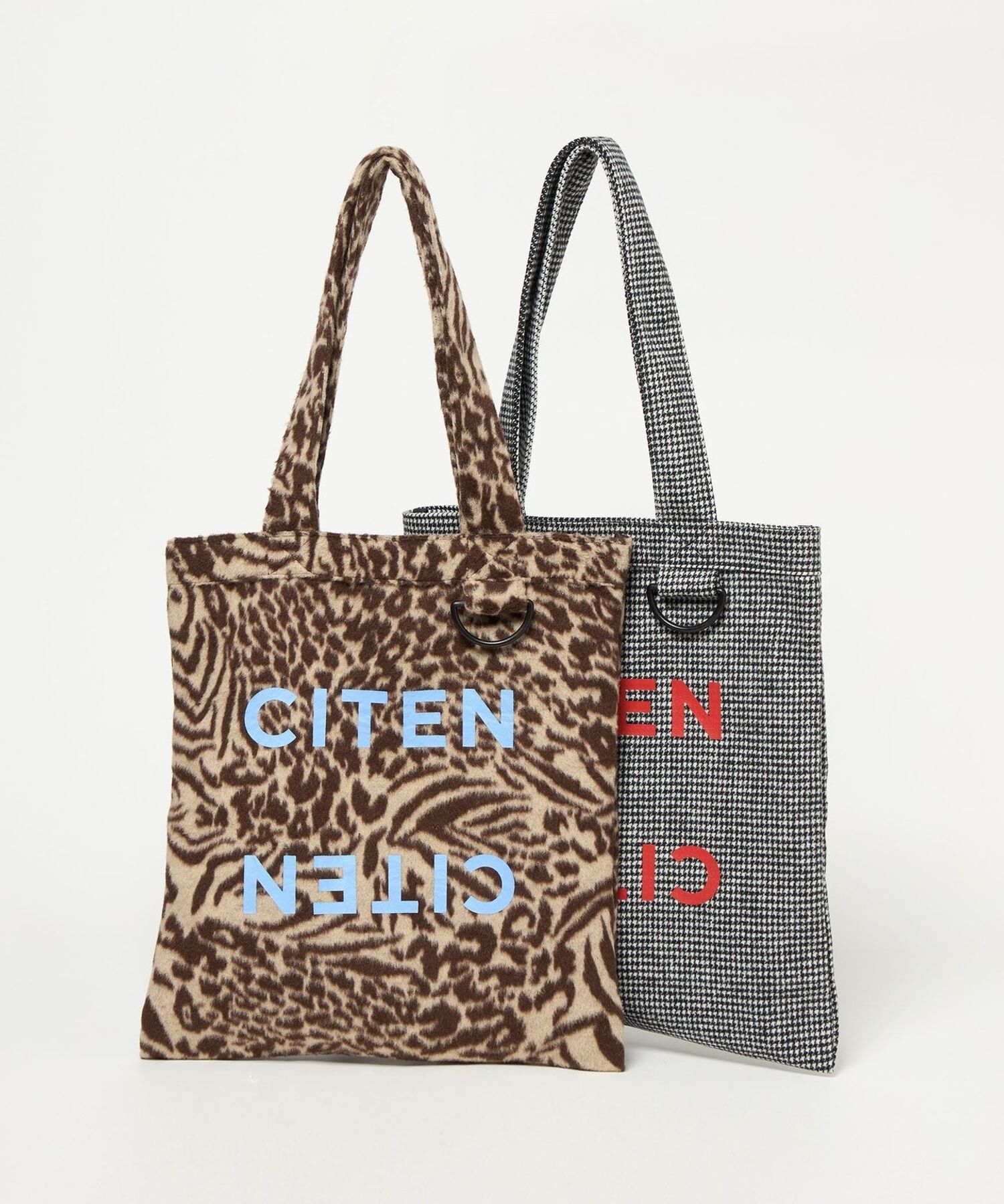 預購┃日本 CITEN 絨毛 千鳥格紋 豹紋 托特包