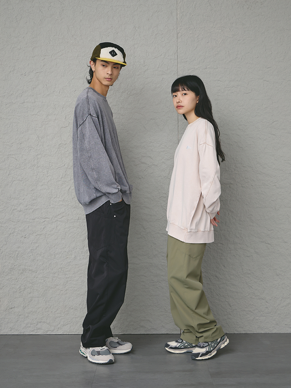 防風工裝剪接設計長褲