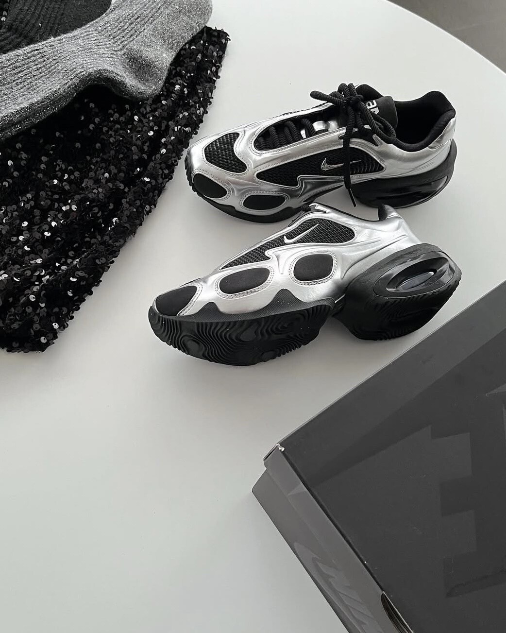 Nike Air Max Muse 金屬 增高 厚底 科技感 黑