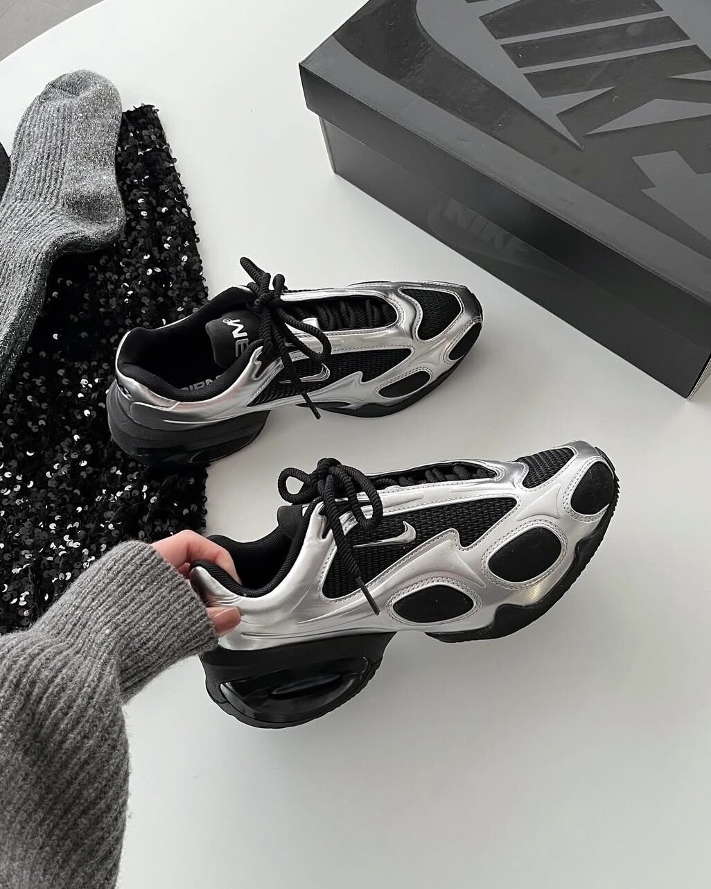 Nike Air Max Muse 金屬 增高 厚底 科技感 黑