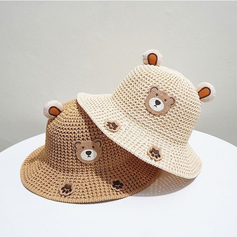 【童心星球】Summer Vibe 熊熊款針織遮陽帽