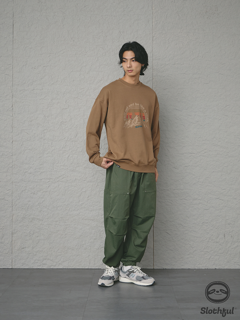 防風立體打摺縮口褲