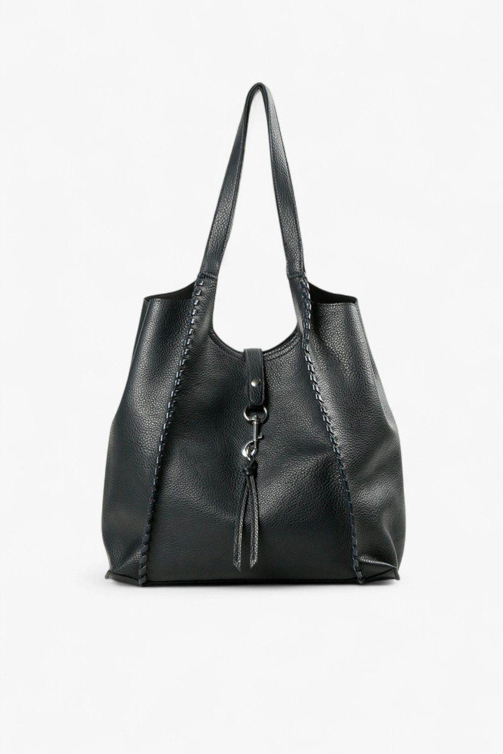 Wolf 穿條大托特包 深藍色