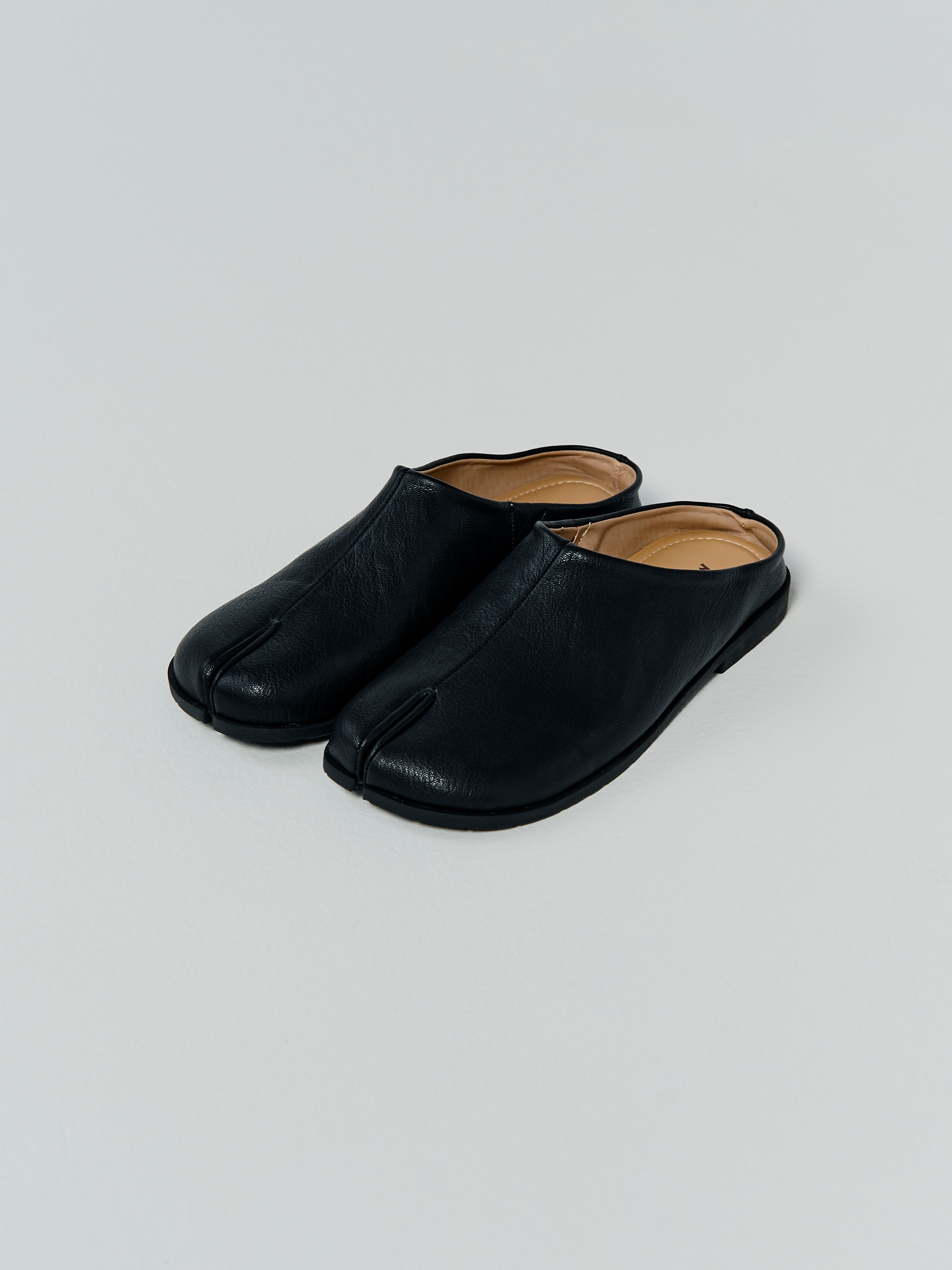 分趾軟皮懶人皮鞋