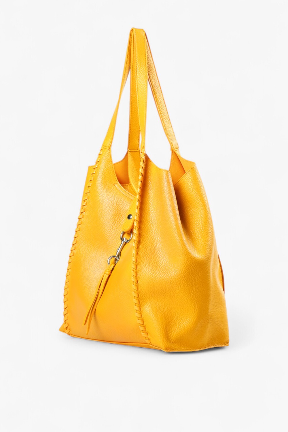 Wolf 穿條大托特包 黃色