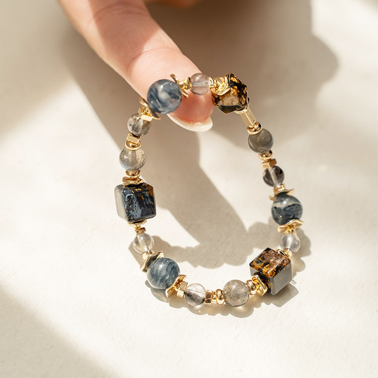 透明度：彼得石 ｜千層藍兔毛｜拉長石｜堇青石｜黑銀鈦