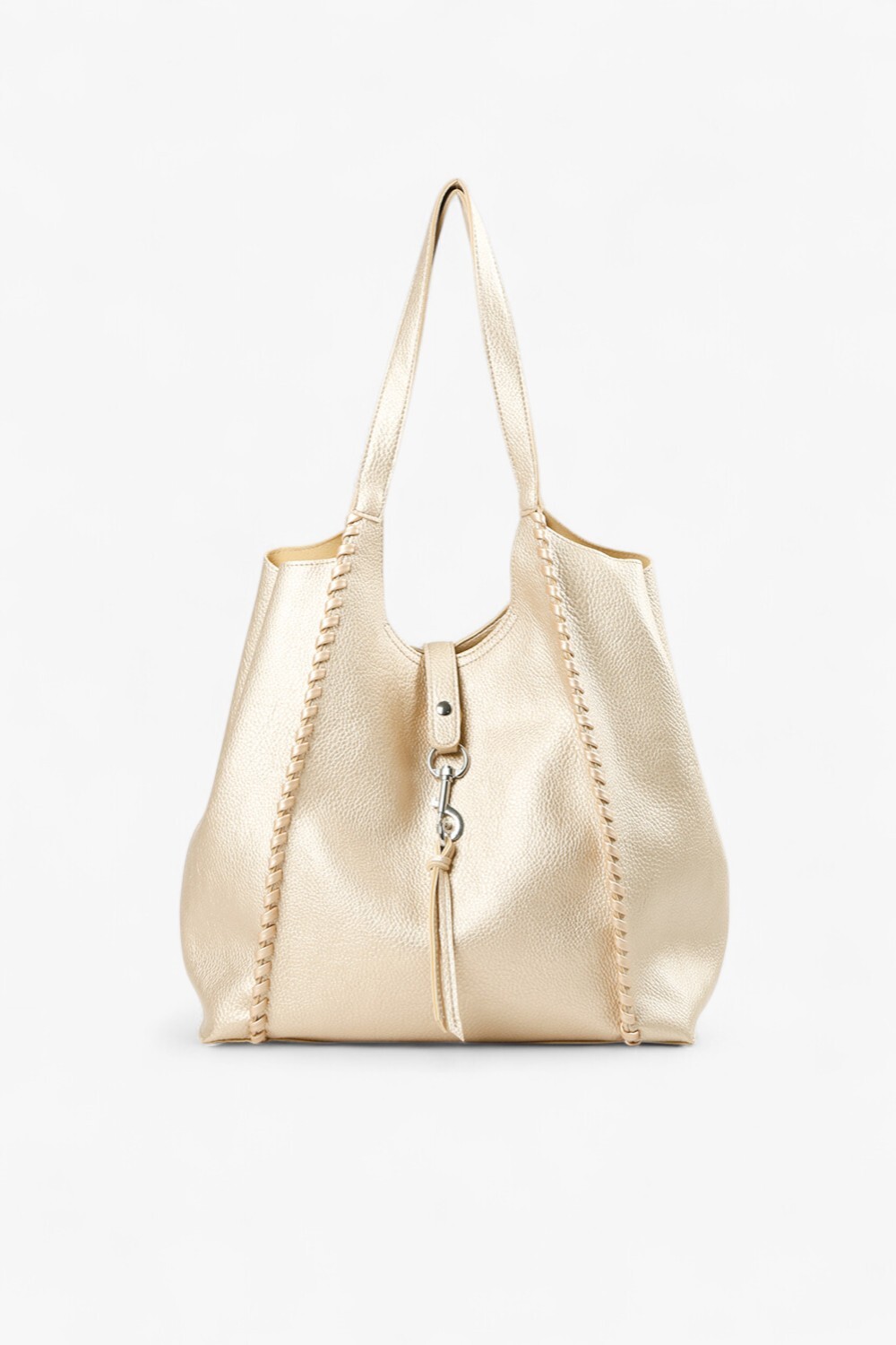 Wolf 穿條大托特包 金色