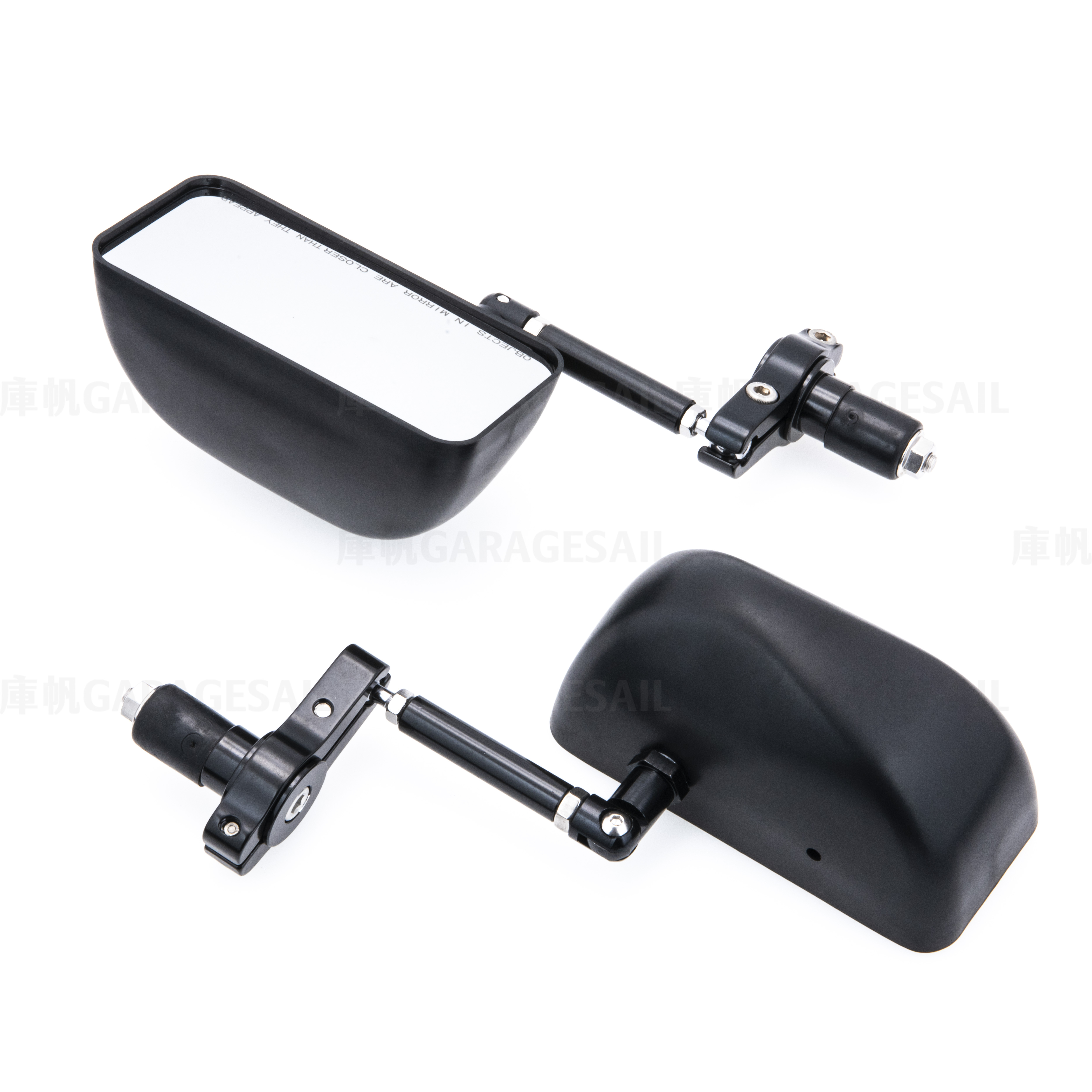 CNC 把手端 後照鏡 長方 C5 - 黑