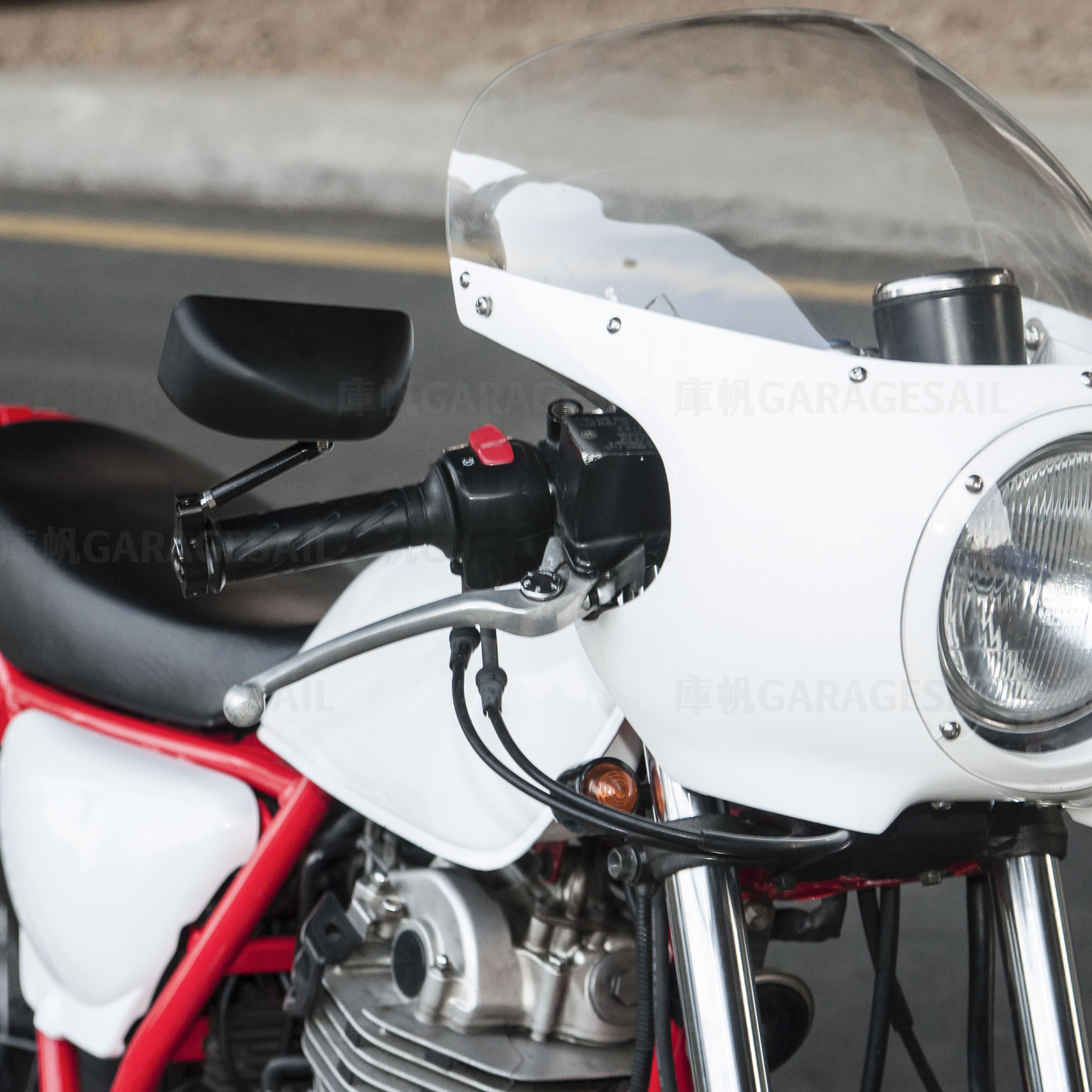 CNC 把手端 後照鏡 長方 C5 - 黑