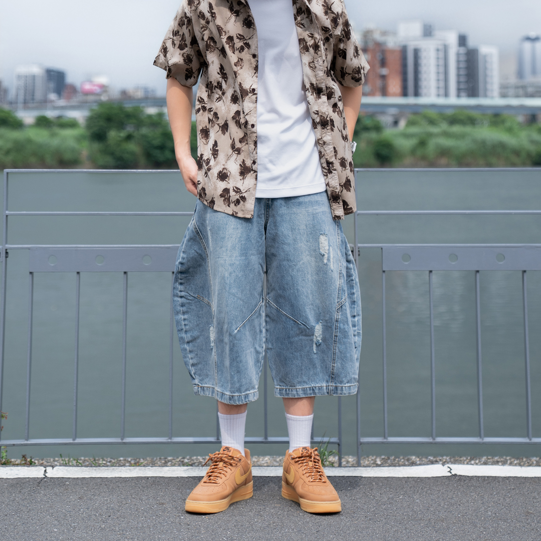 大彎刀剪裁 七分褲 KR-B2570