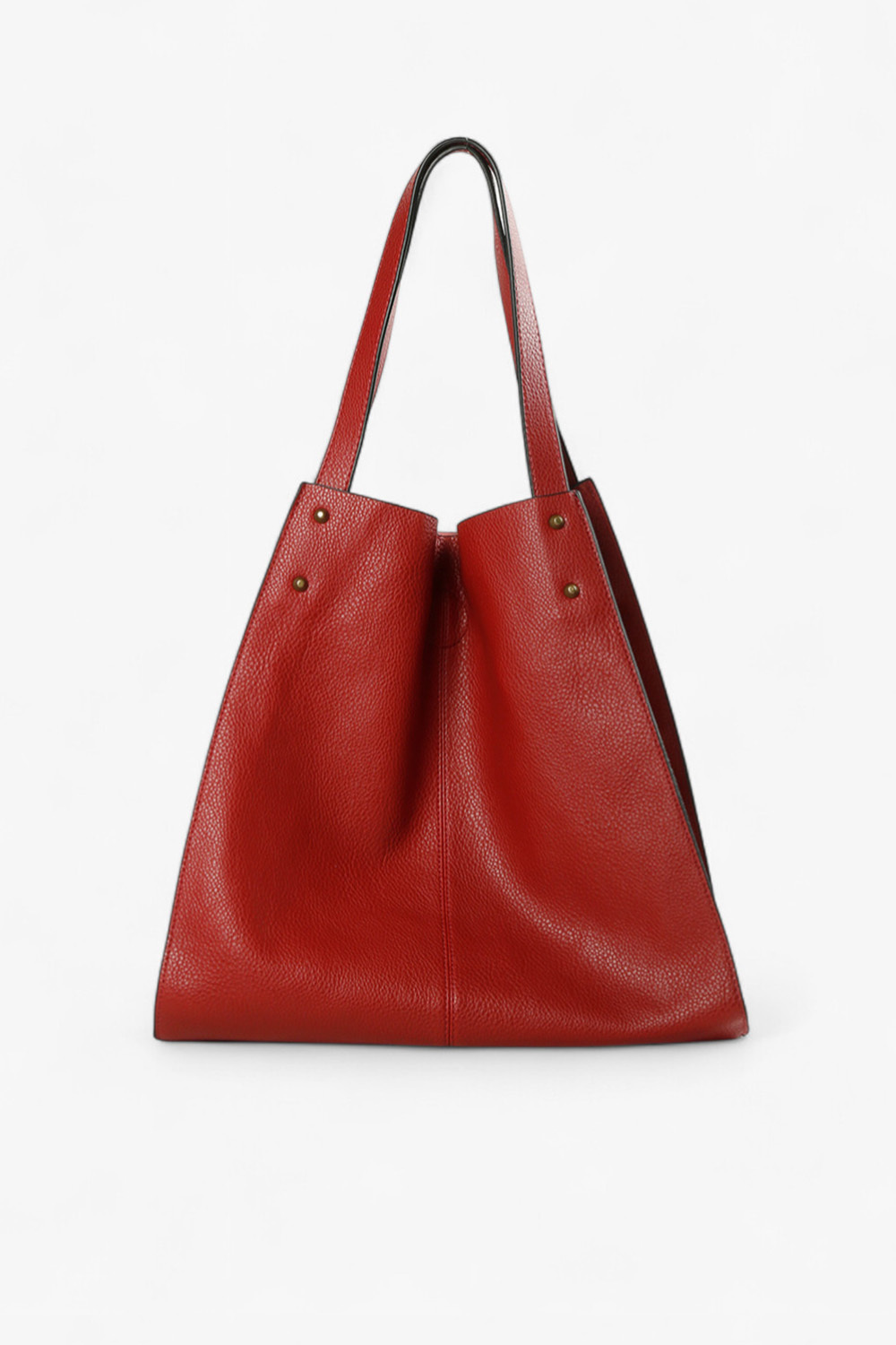 Witch 鉚釘大托特包 紅色