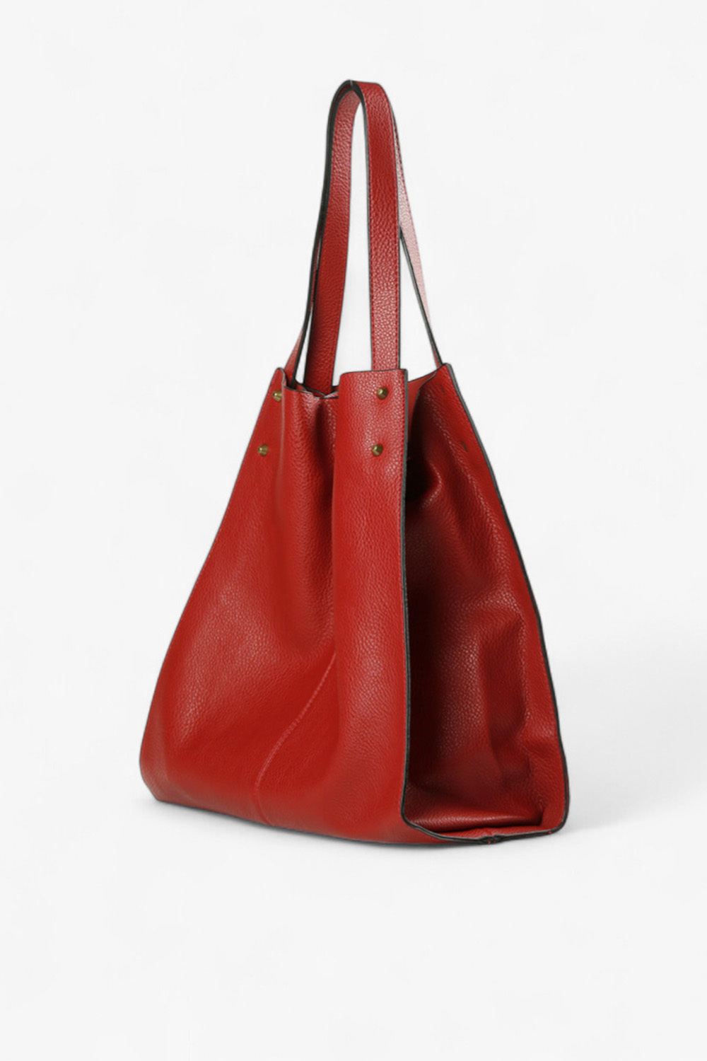 Witch 鉚釘大托特包 紅色