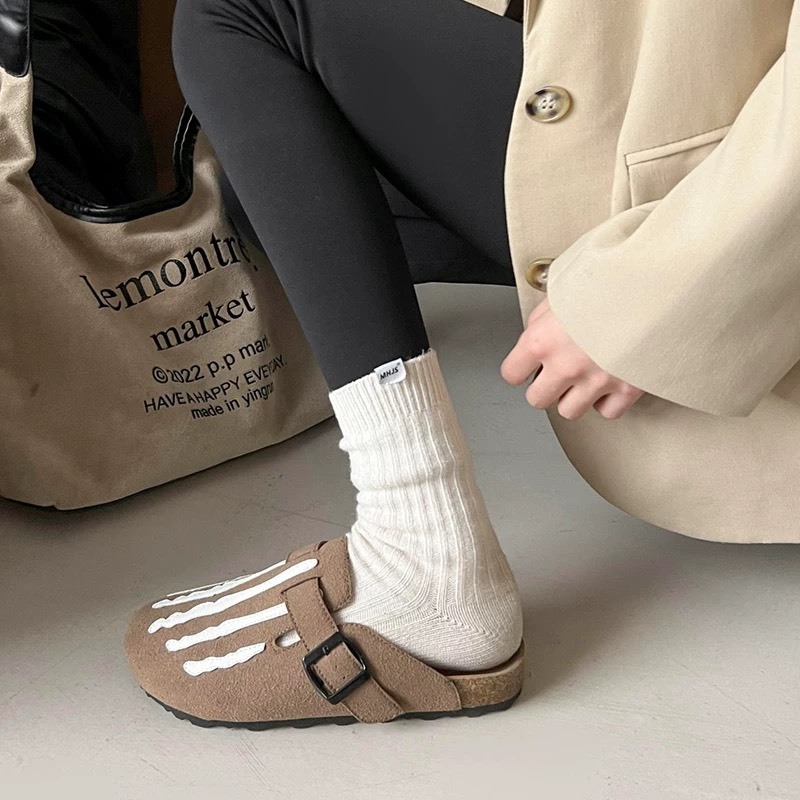 CHERRY & KALIKA X光造型 亞麻勃肯鞋