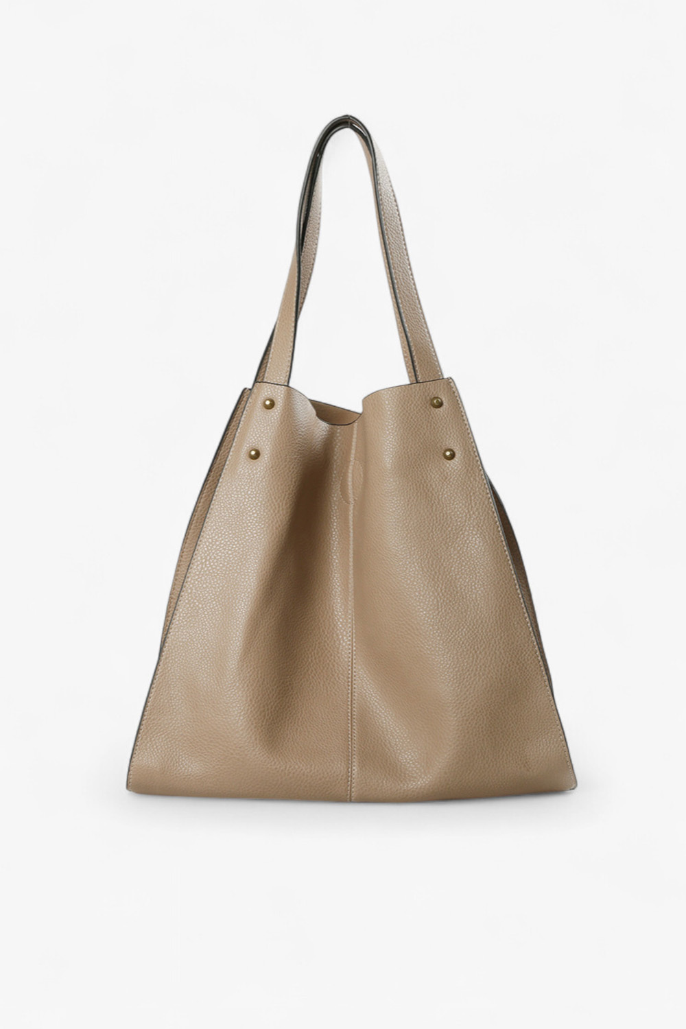 Witch 鉚釘大托特包 豆沙色