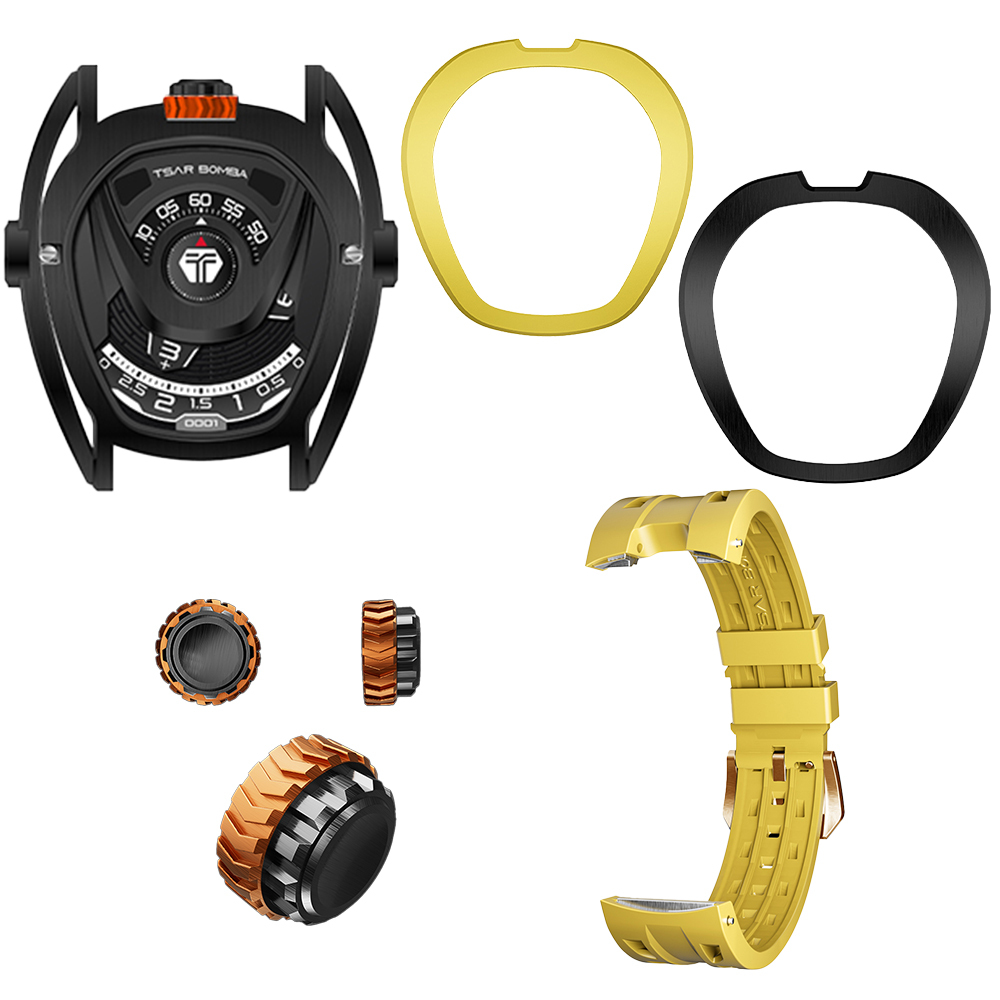 【Tsar Bomba 沙皇】 TB8213A 快拆騎士系列 一錶多戴 自由配件 多色互換 商務沉穩 自動機芯 手錶 47mm