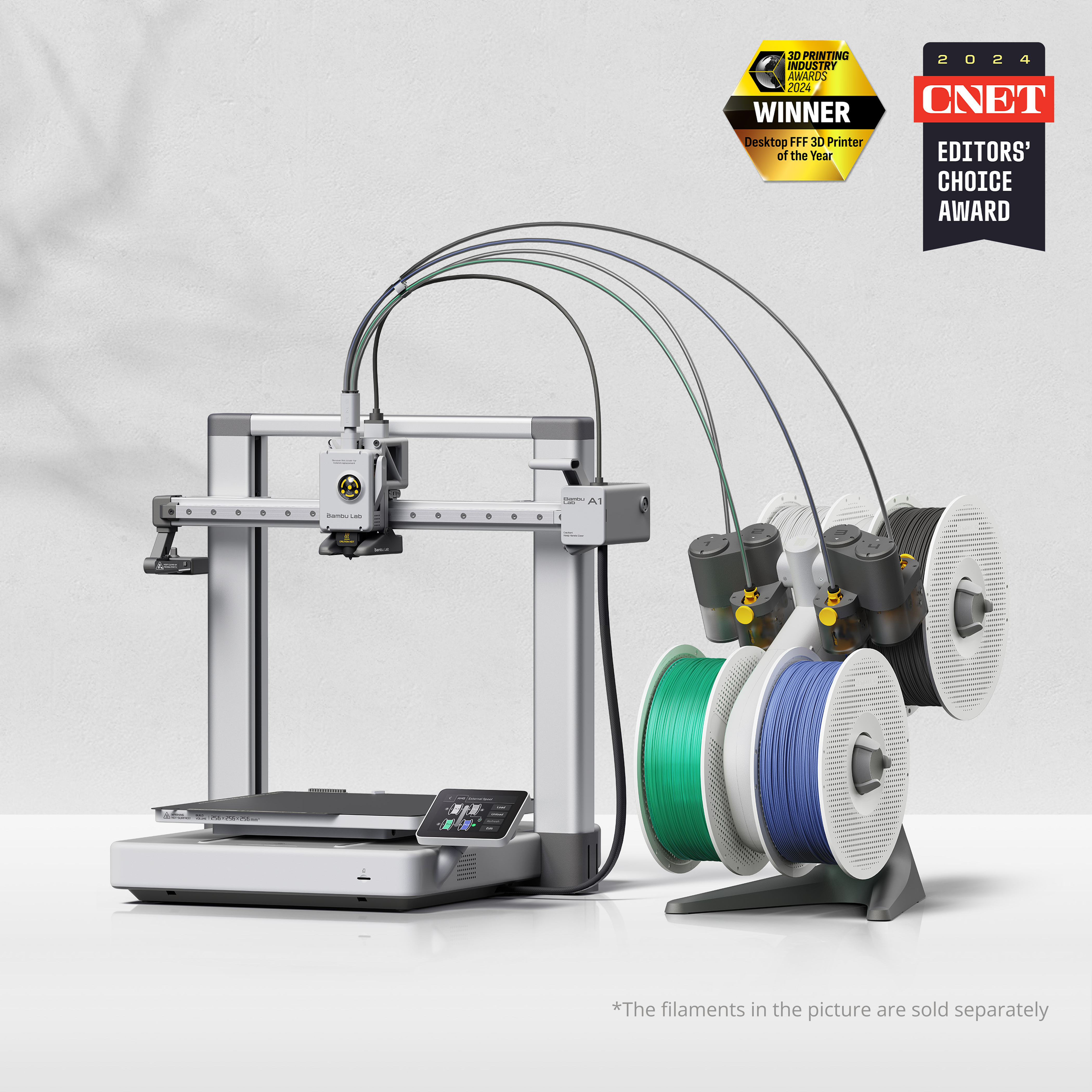 Bambu Lab A1 Combo 多色3D列印機| AMS Lite四色| 全自動校準|QTS品測科技