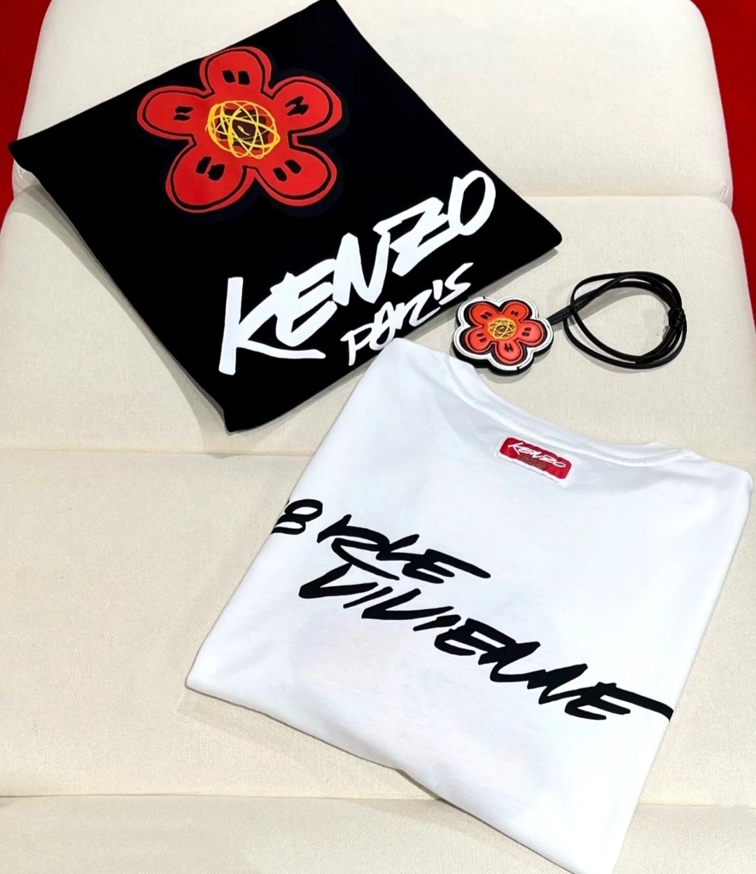 KENZO 字母併海棠花 Tee