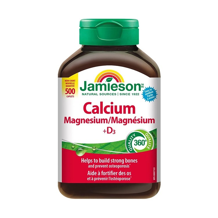 Jamieson Calcium Magnesium with Vitamin D3, 500 Caplets