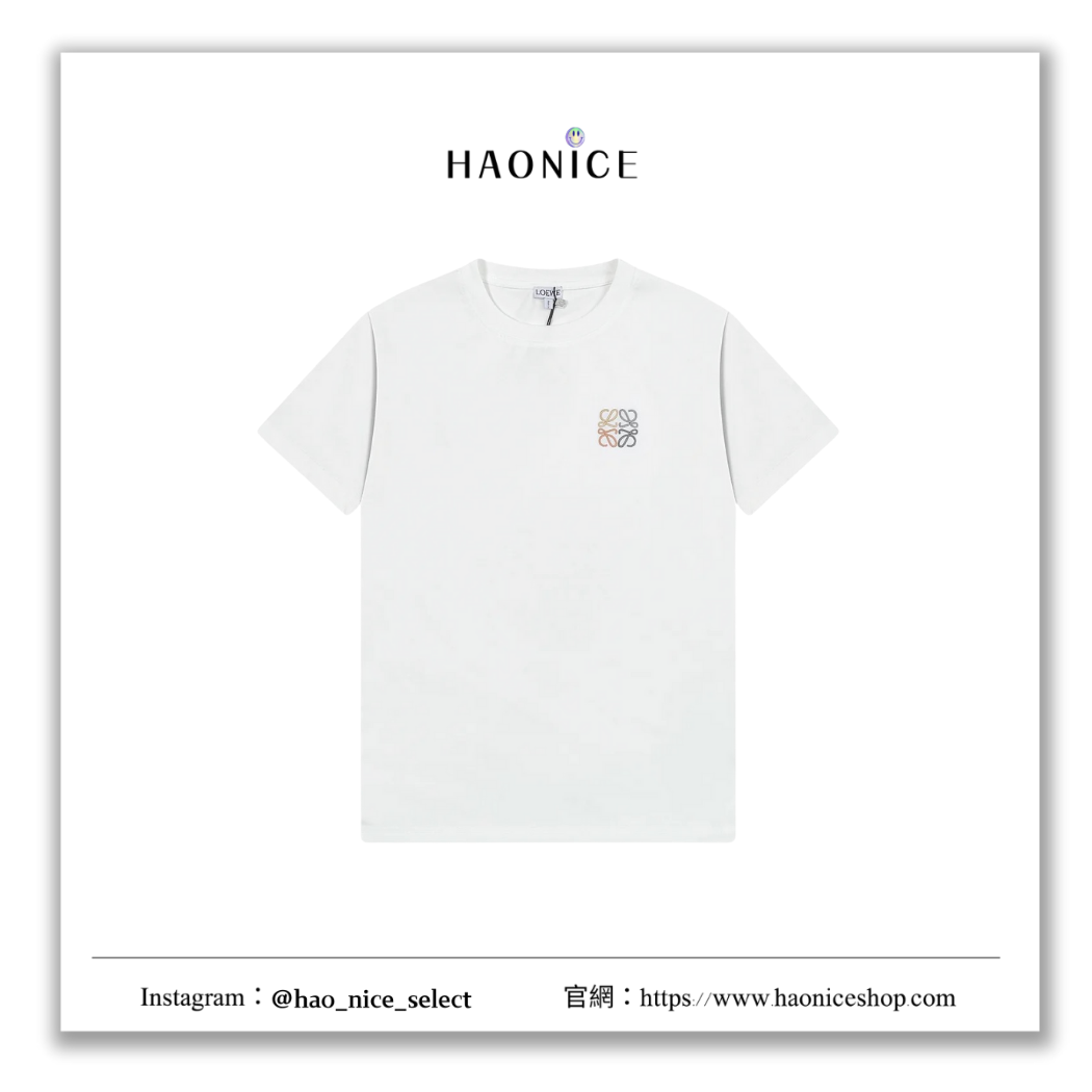 【HAO NICE】100%正品 上海經銷商 🇪🇸西班牙精品 LOEWE 經典刺繡彩色LOGO短袖 短T
