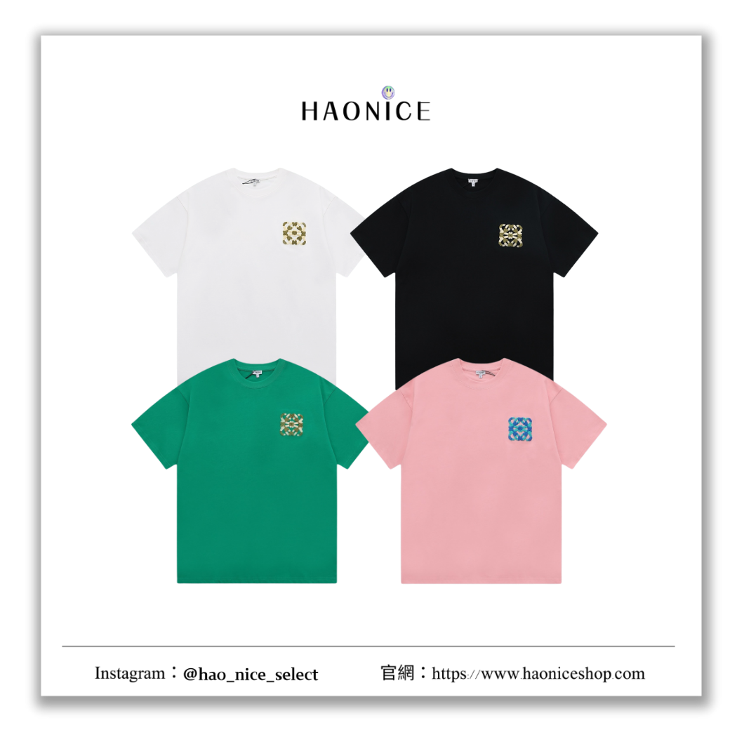 【HAO NICE】100%正品 上海經銷商 🇪🇸西班牙精品 LOEWE 彩色刺繡LOGO多色短袖 短T