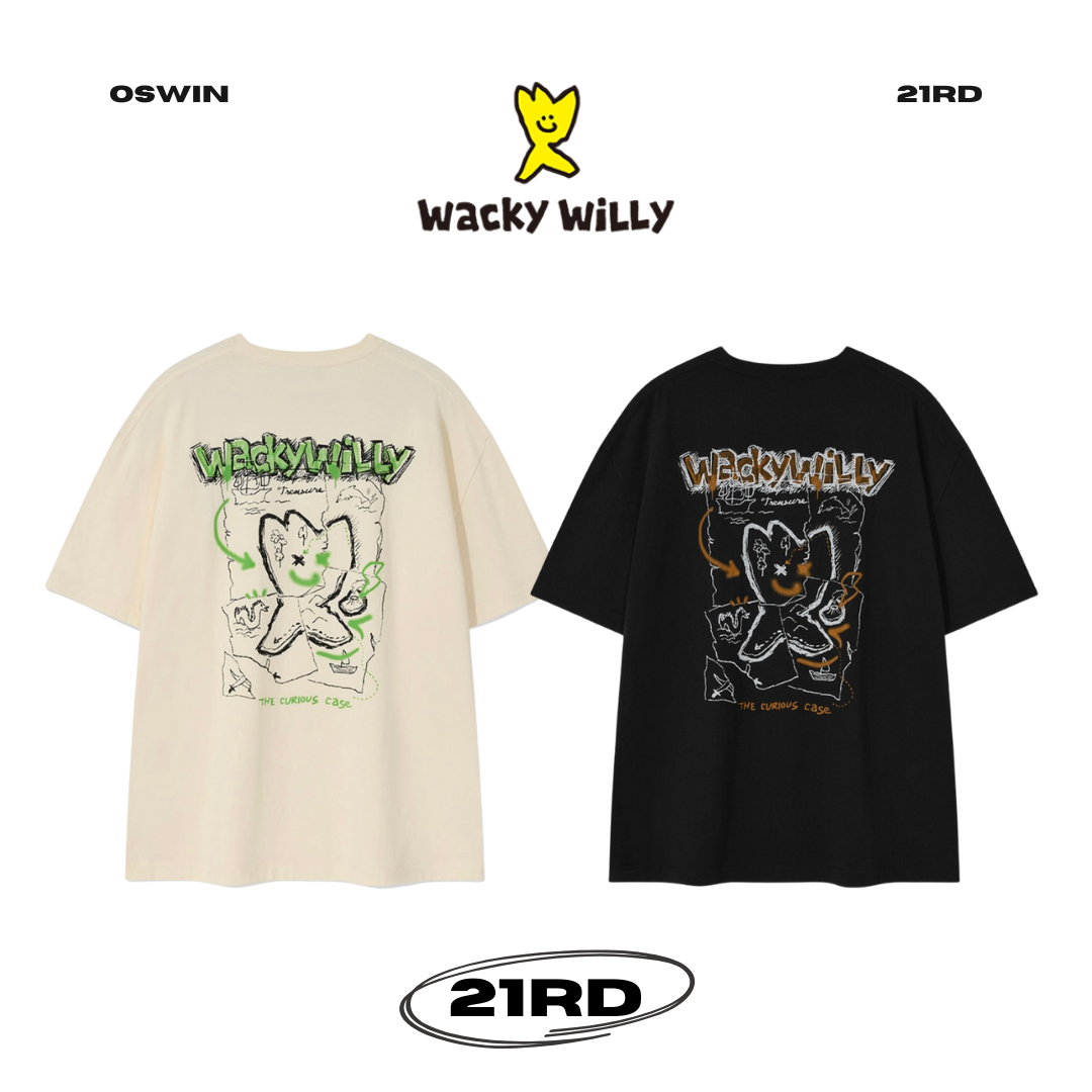 韓國 Wacky Willy 小黃人 手繪地圖 塗鴉短袖上衣