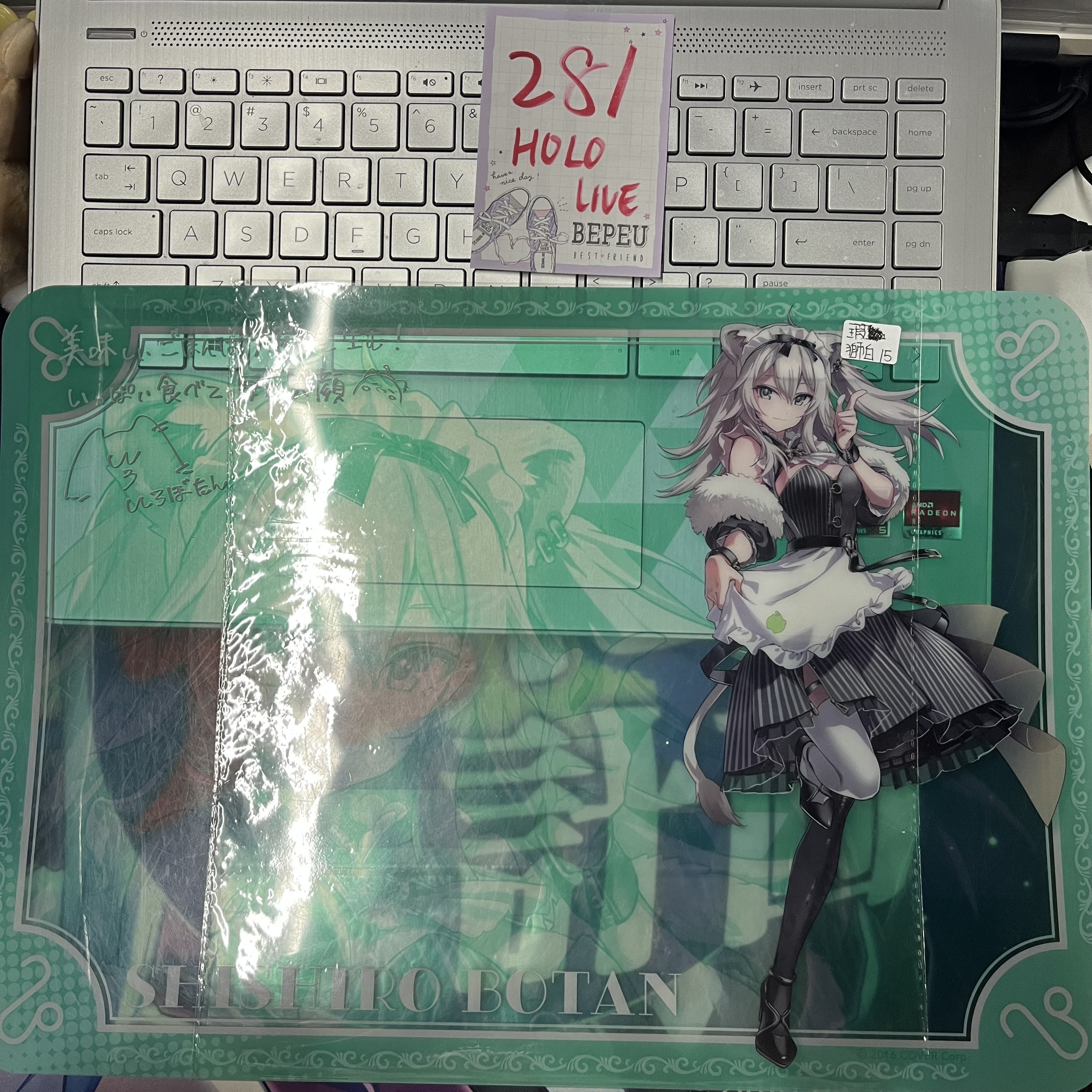 HOLOLIVE  獅白 膠墊 瑕#282