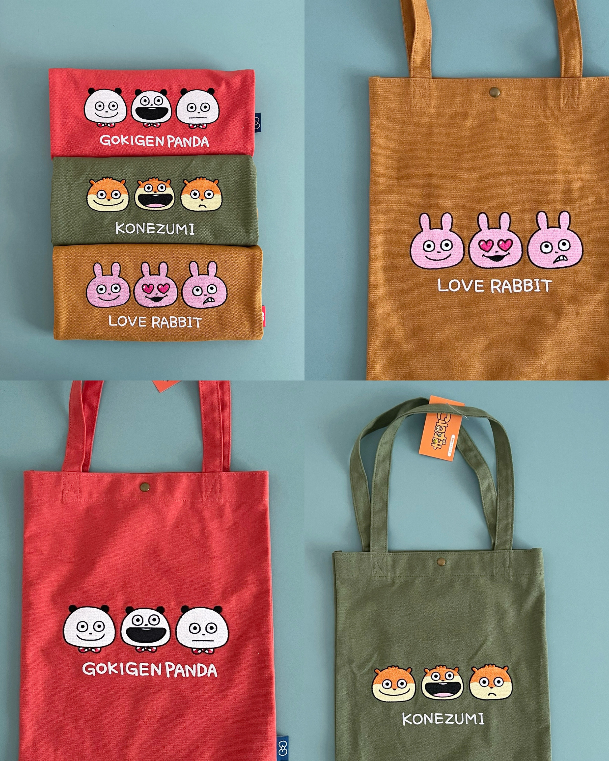 西村裕二刺繡表情包造型帆布袋