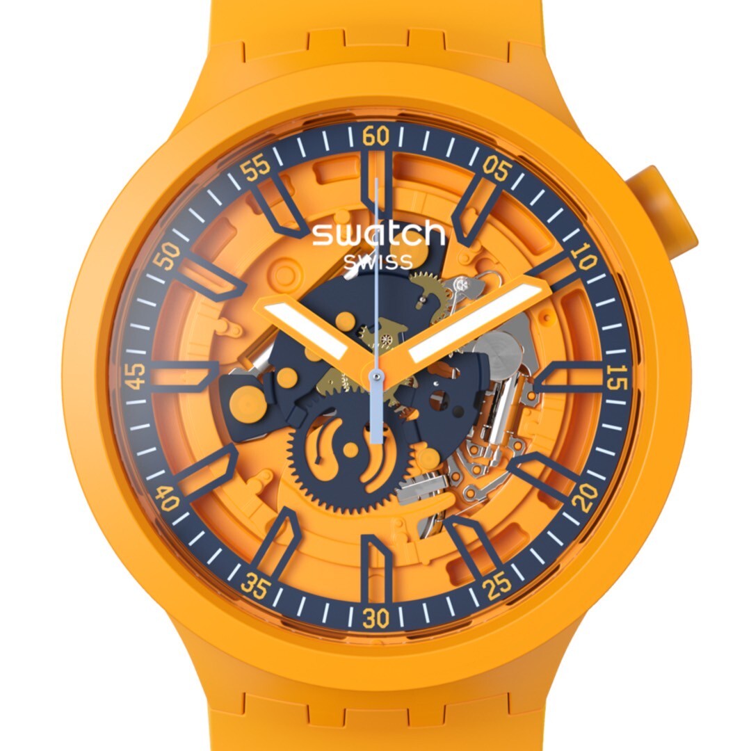 【Swatch】FRESH ORANGE SB01O101 47mm 現代鐘錶