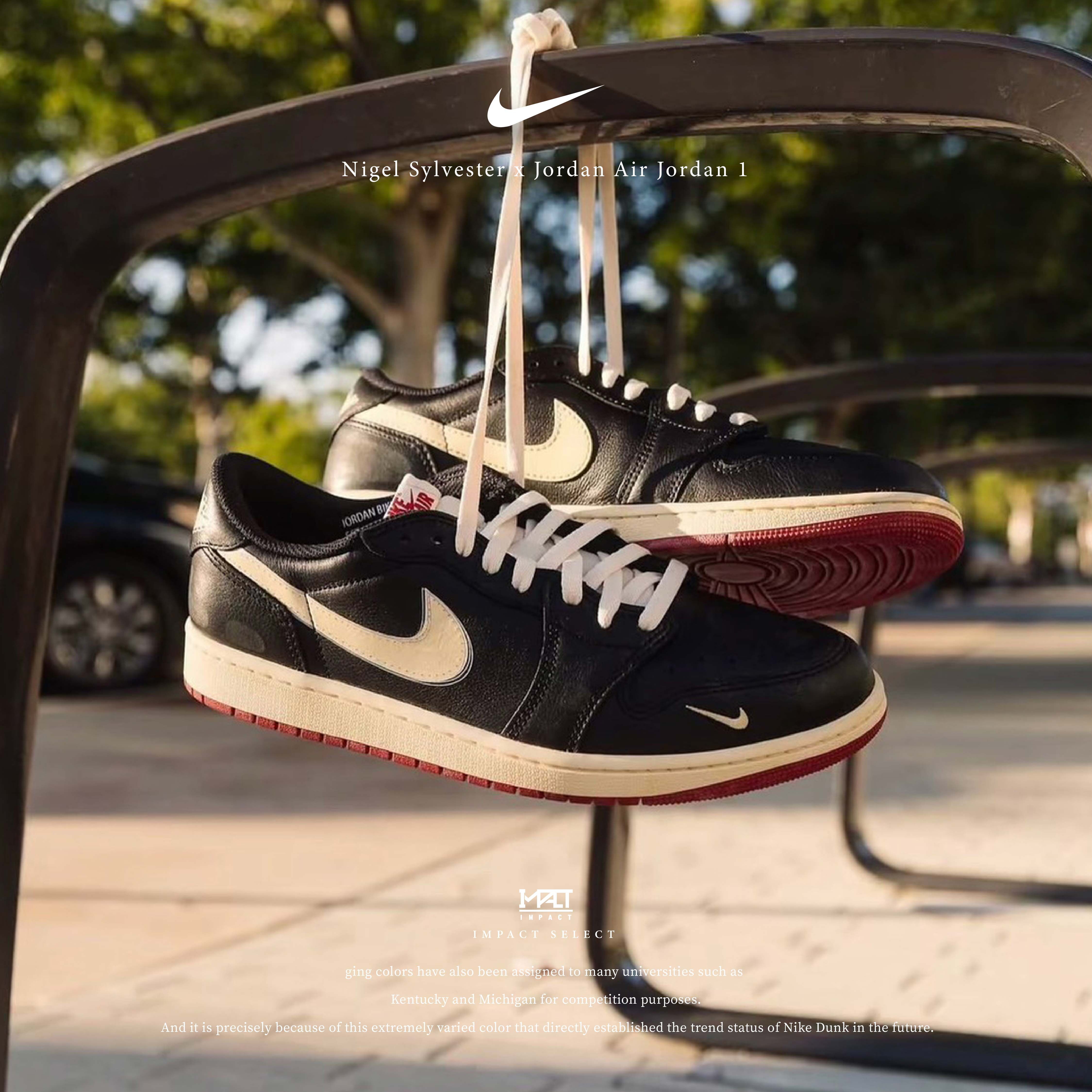Nigel Sylvester x Jordan A J1 "Better With Time" 隨時間淬煉 仿舊 復古 白黑紅 IB8958-001