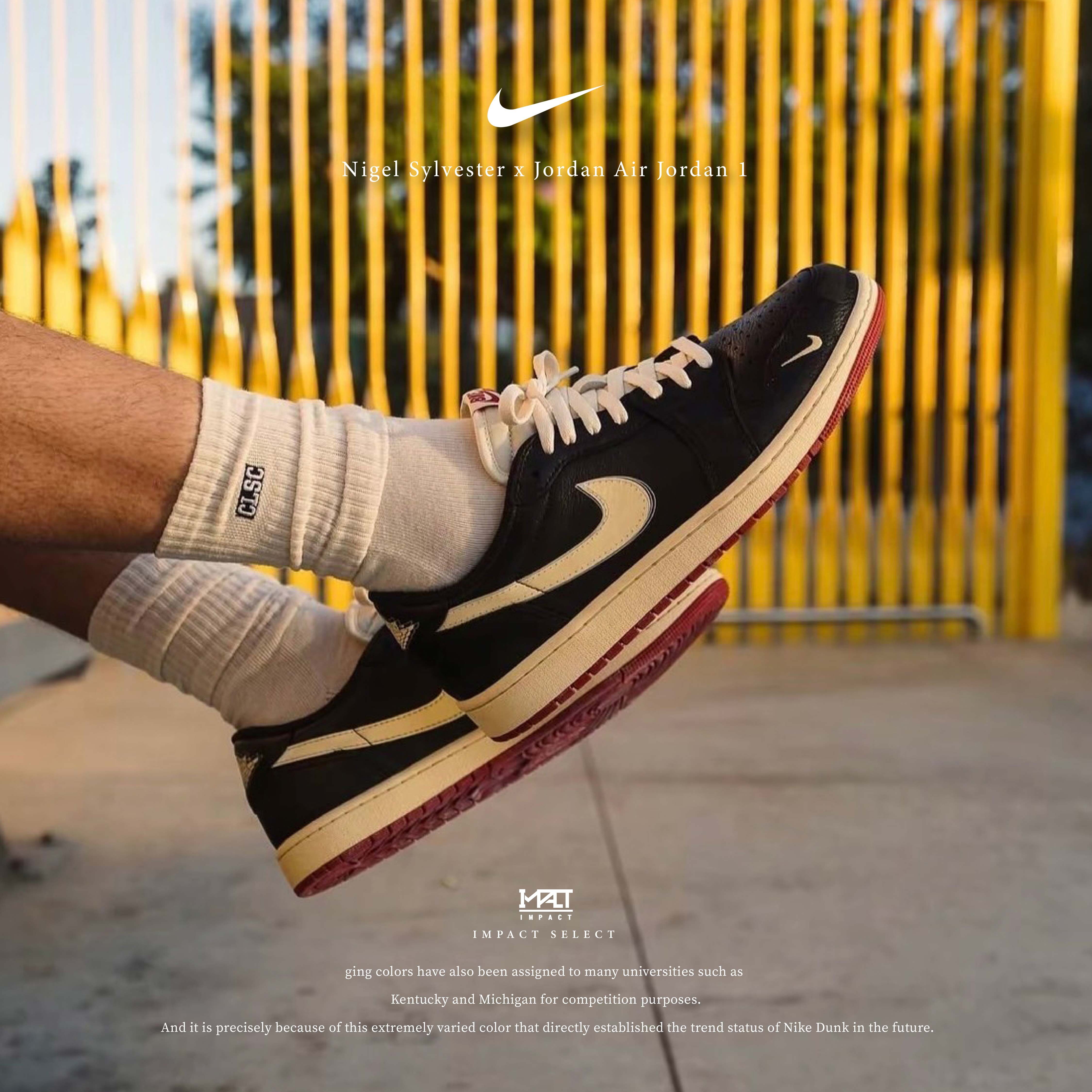 Nigel Sylvester x Jordan A J1 "Better With Time" 隨時間淬煉 仿舊 復古 白黑紅 IB8958-001