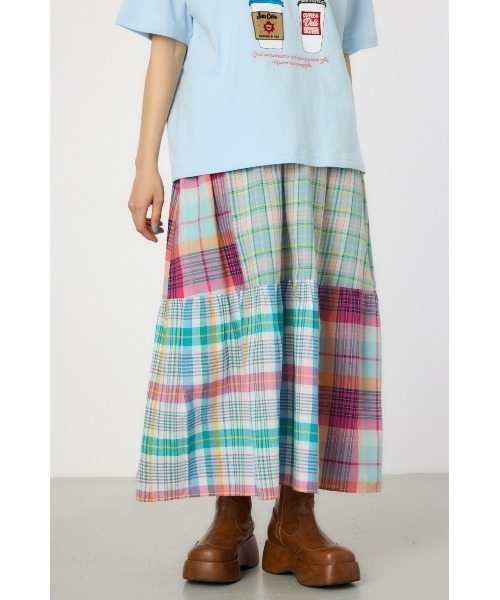 RODEO CROWNS Crazy Check Skirt