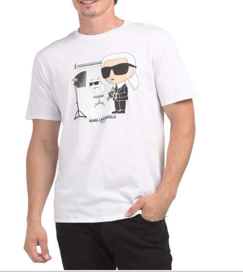 Karl Lagerfeld 卡爾 攝影卡爾貓咪 短袖上衣 短T