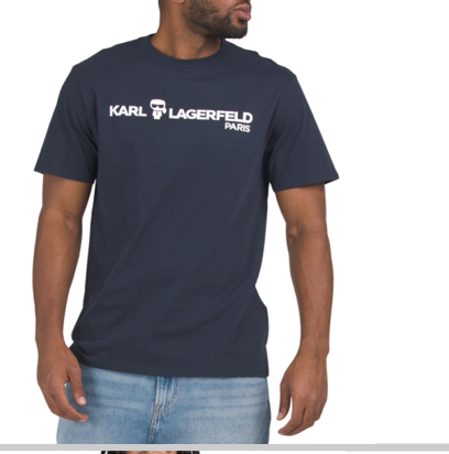 Karl Lagerfeld 卡爾 胸前字母卡爾 短袖上衣 短T