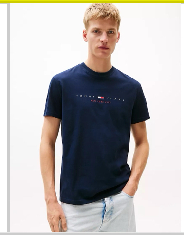 Tommy Jeans 膠印字母國旗 短袖上衣 短T