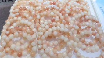 250815 - B1 豆沙桃花粉老型珠菩提手串