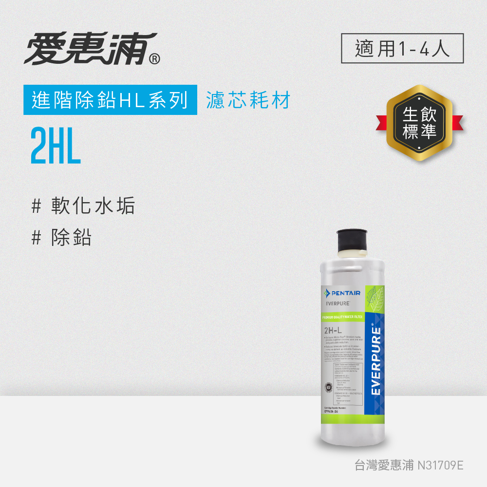 EVERPURE 愛惠浦 進階除鉛 HL系列 濾芯耗材 DIY更換/需安裝另計 (2HL)