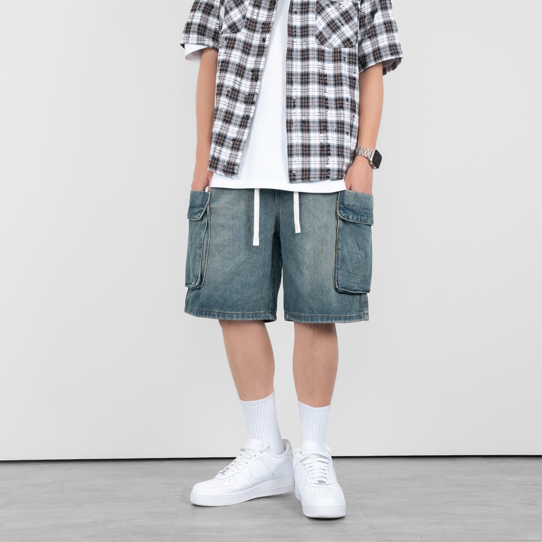 大口袋工作寬褲 LJ-2537