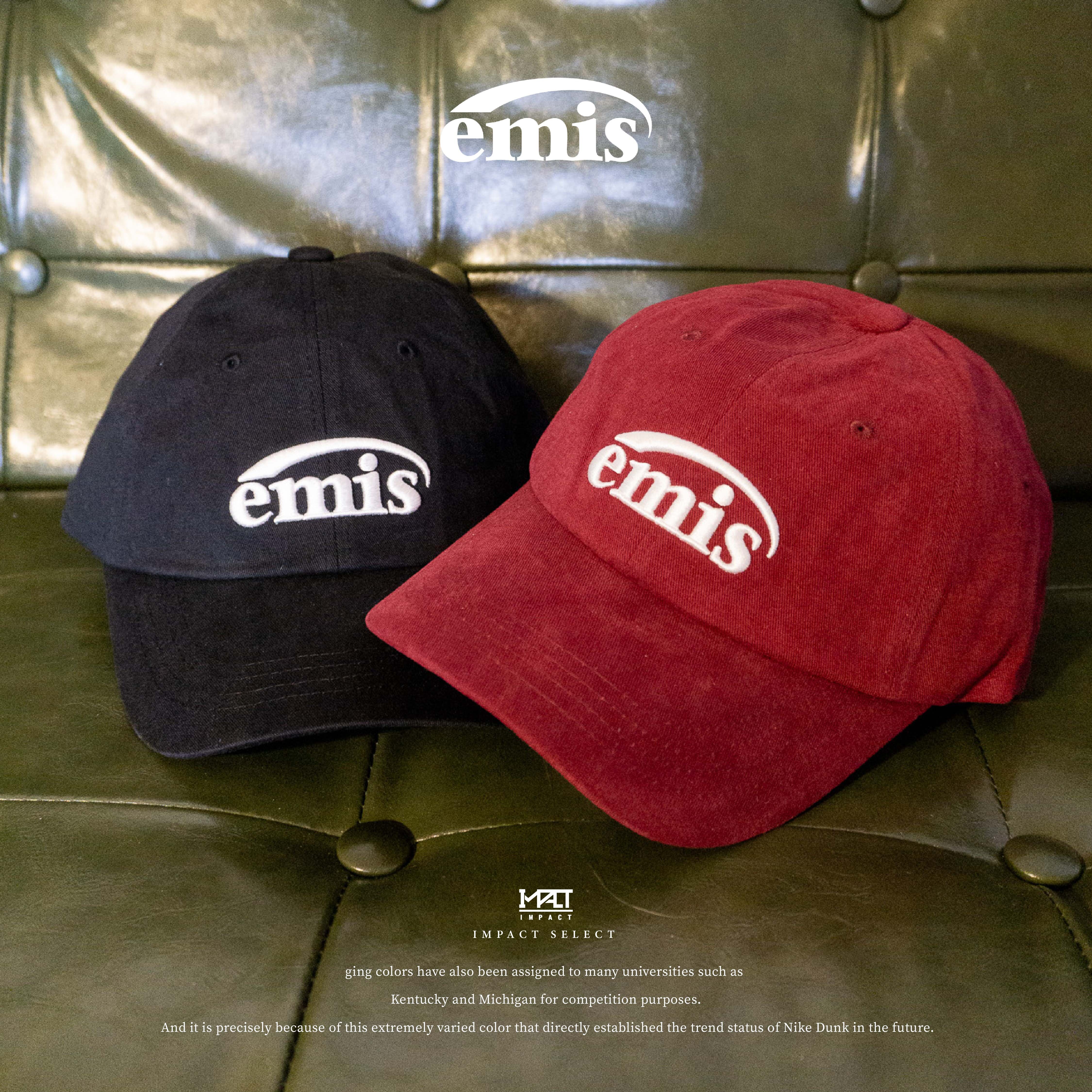 EMIS NEW LOGO EMIS CAP 立體刺繡 老帽 韓國 正貨 兩色