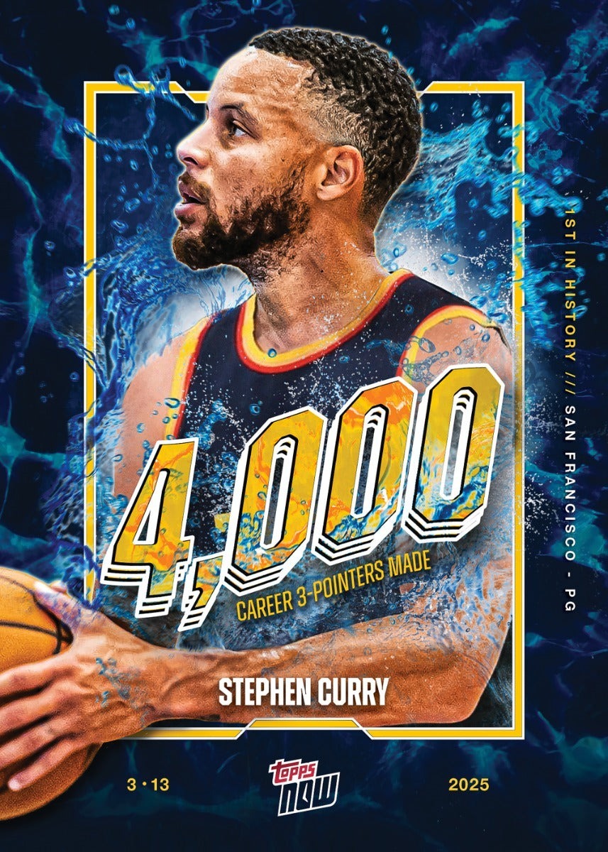 NBA球員卡 Steph Curry - 2024-25 Topps NOW® Basketball Card 13 - LOOK FOR AUTOS - PR: 74,335