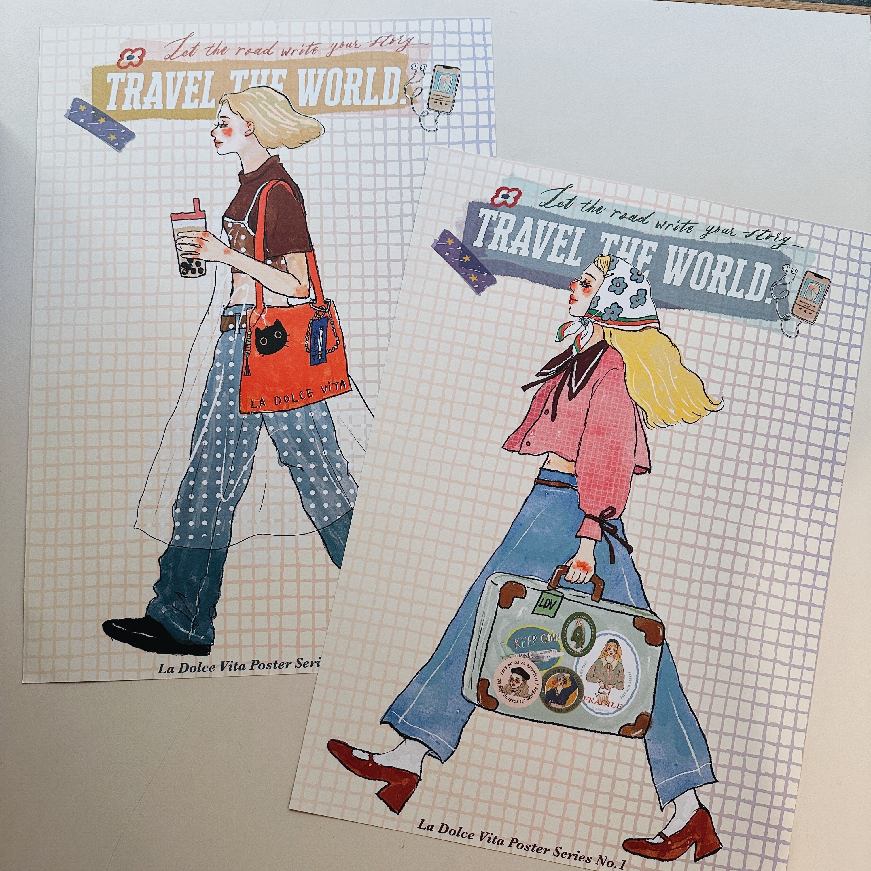 「我們快樂地向前走」 A3 雙面海報 畫報｜甜蜜生活