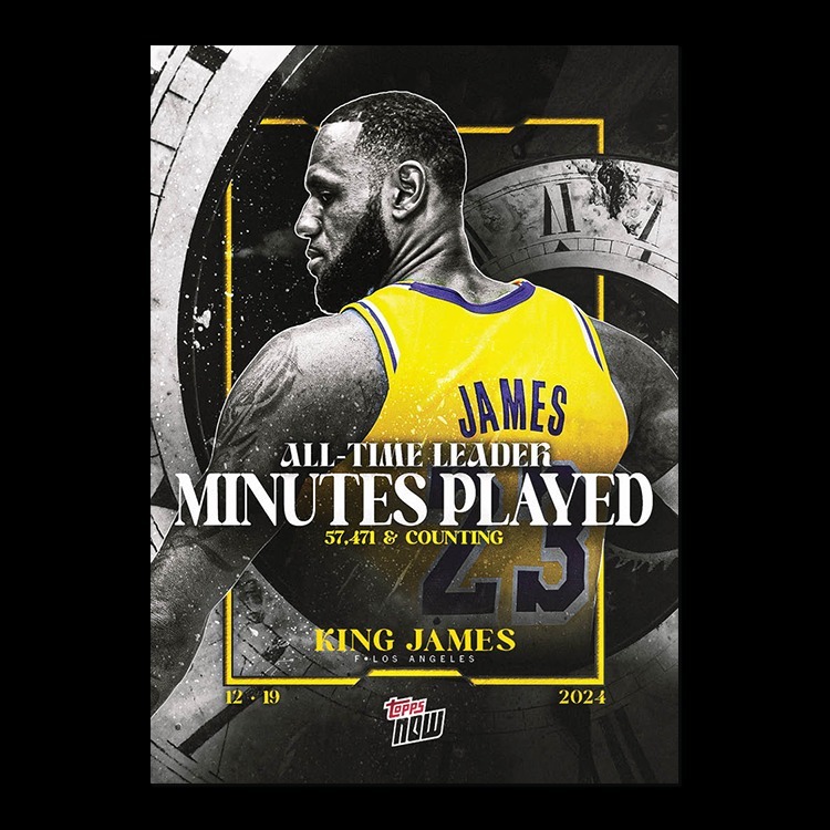 NBA球員卡 LeBron James - 2024-25 Topps NOW® Basketball Card 10 - PR: 8573